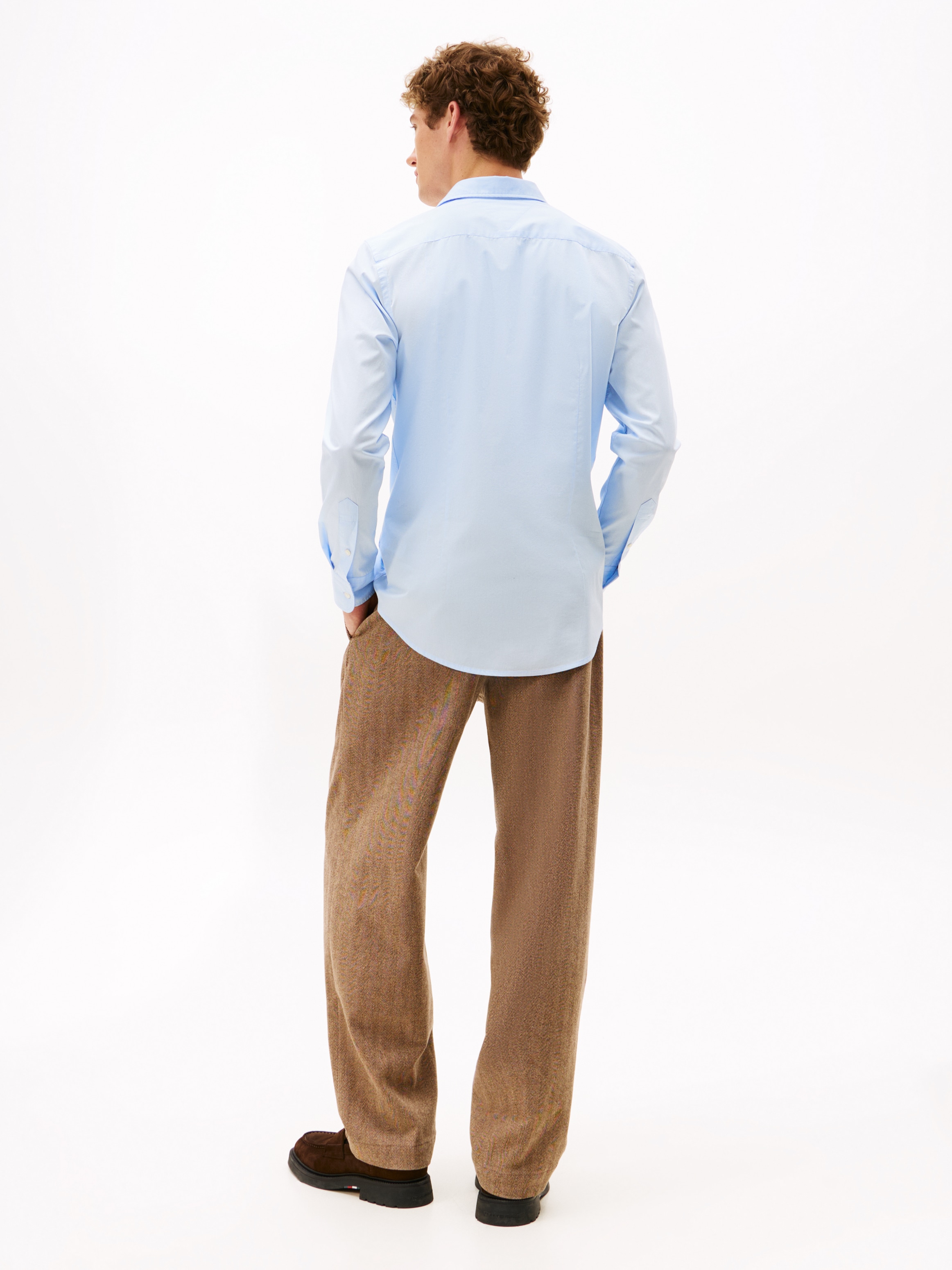 Tommy Hilfiger Langarmhemd »FLEX POPLIN SHIRT« Slim Fit, Kentkragen, Baumwollqualität