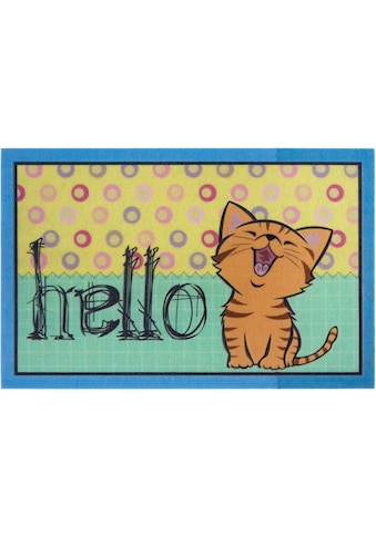my home Fußmatte »Katze hello«, rechteckig, 6 mm Höhe, In und Outdoor geeignet,... kaufen