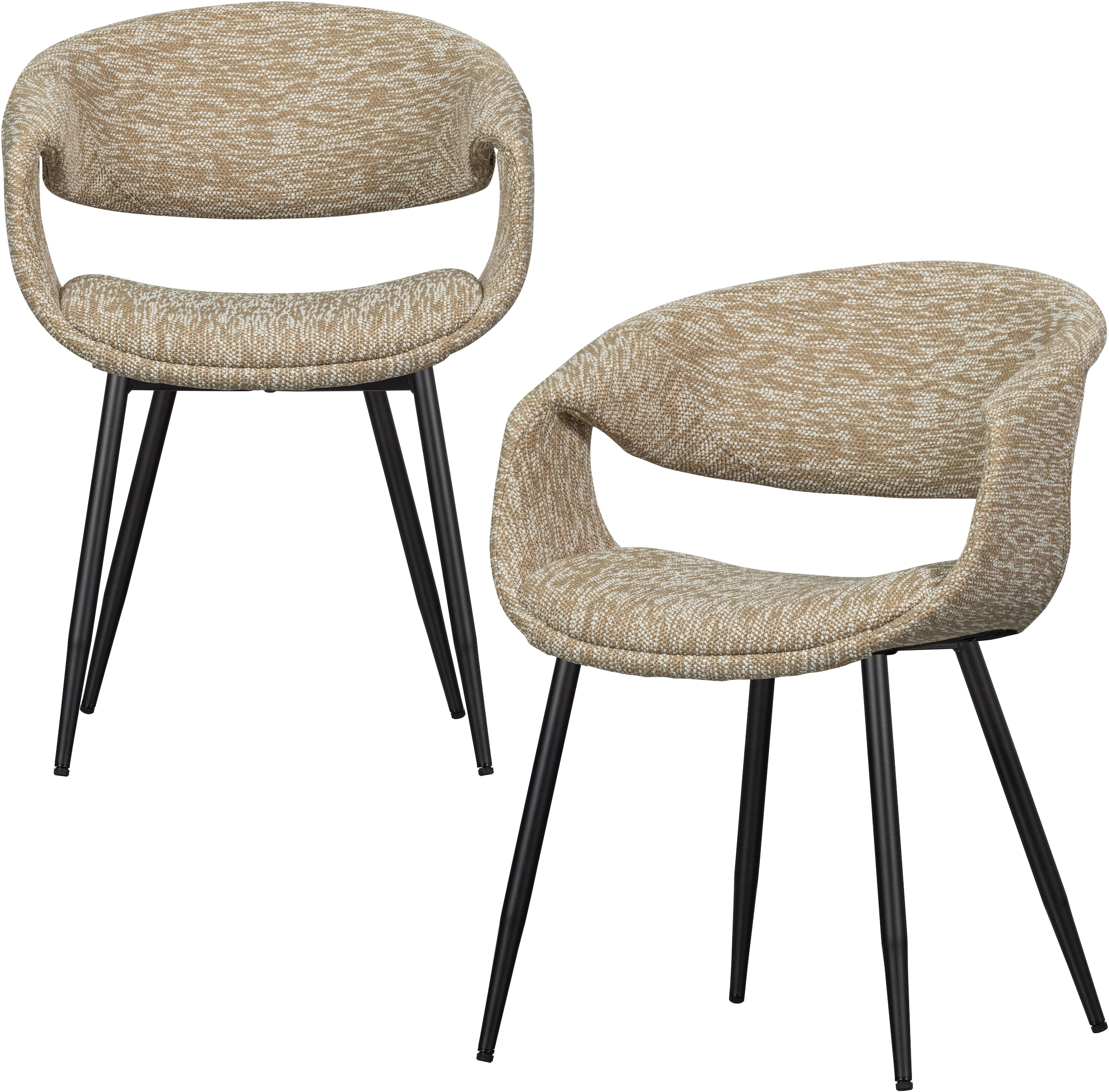 Tchibo - Woood Esszimmerstuhl »Yossi« mit Metallfuß - 57x57x78cm - schwarz -