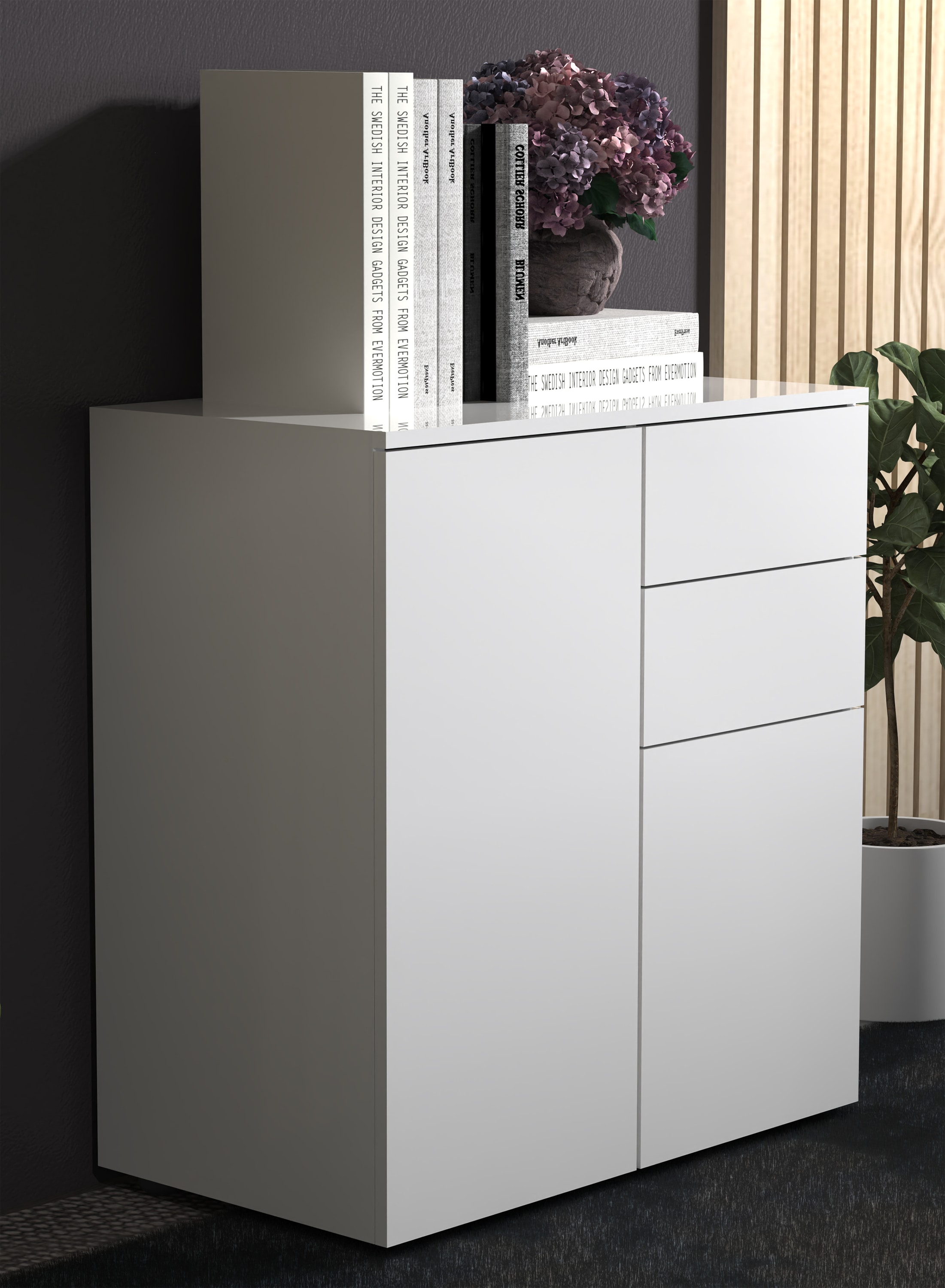 VCM Kommode »Holz Kommode Sideboard Anrichte Dalosa 4 Schublade« 1 Stk. tlg.