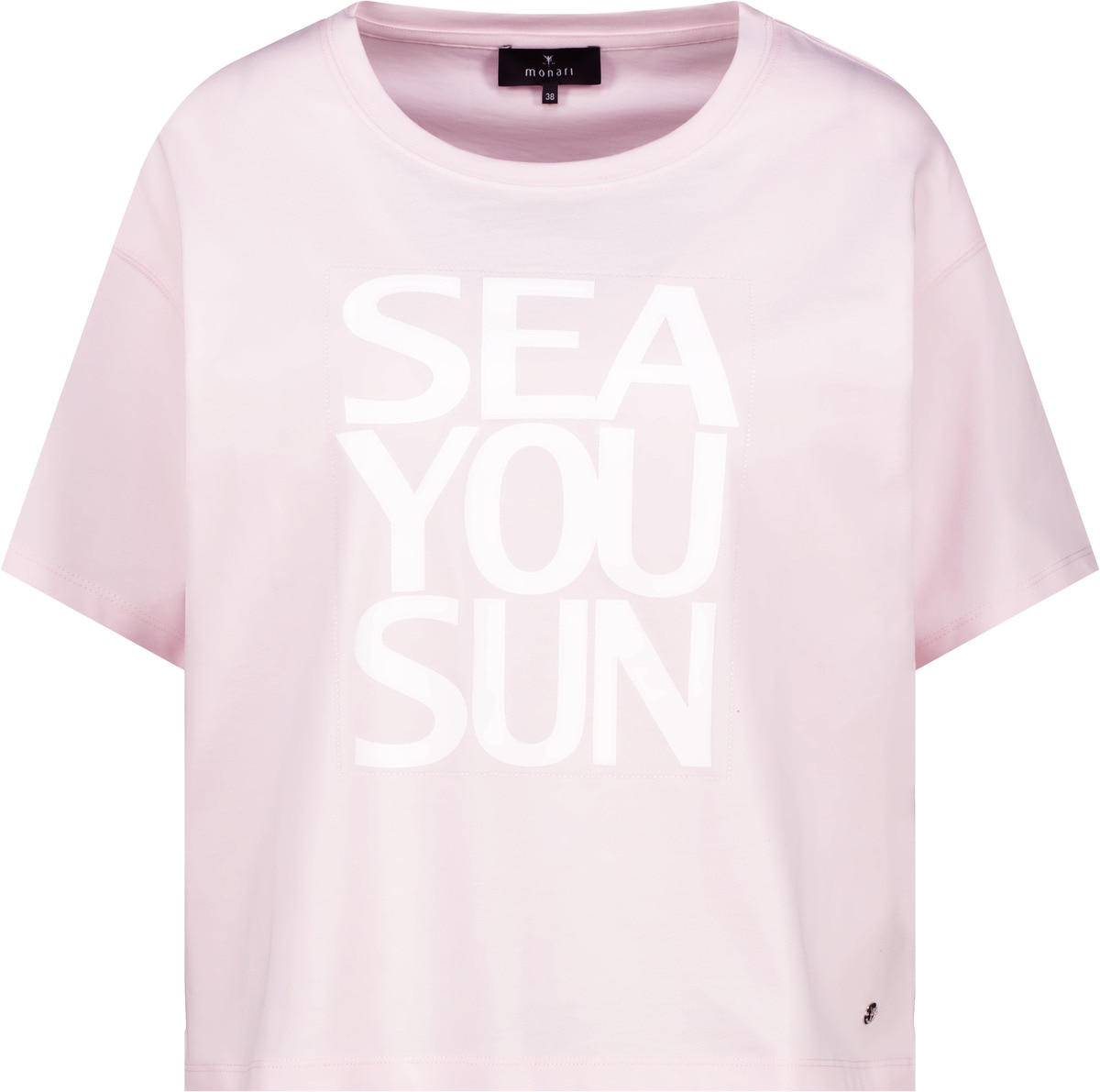 Monari T-Shirt »Shirt Druck platziert« Regular fit mit Schriftzug