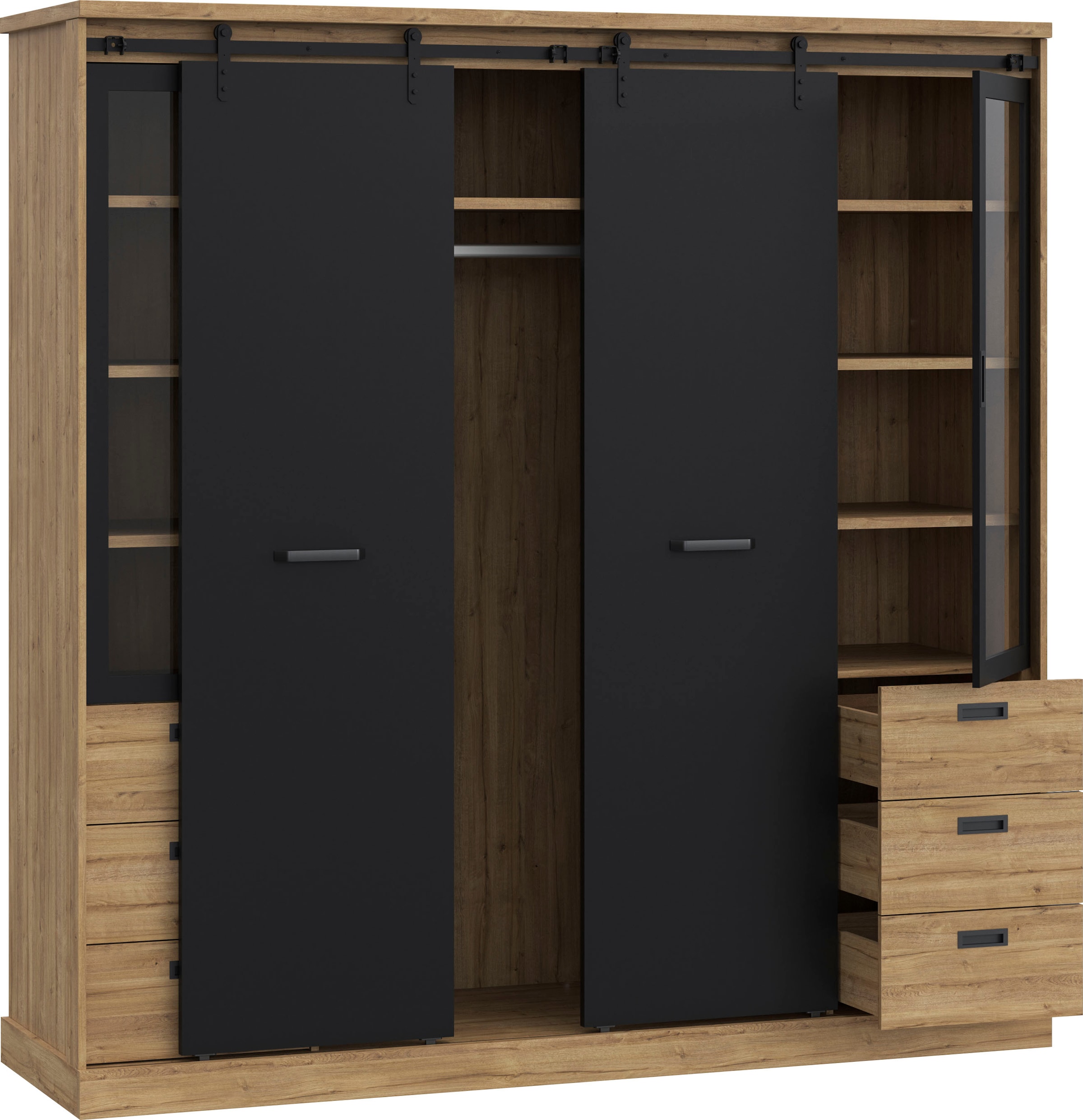 FORTE Kleiderschrank, mit Beleuchtung