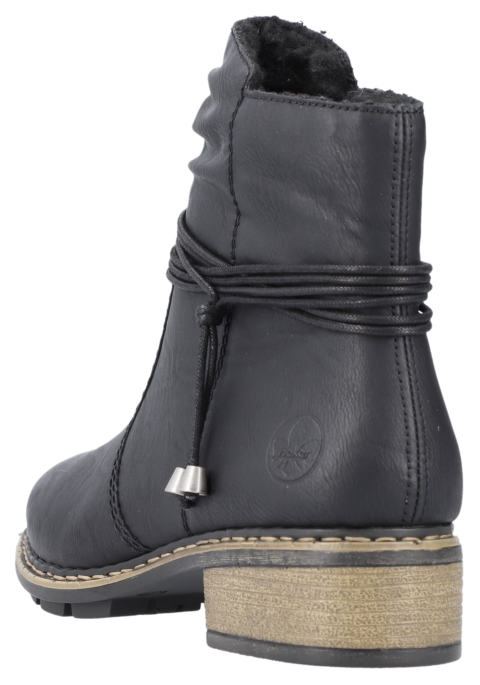 Rieker Winterstiefelette, mit Zierkordel und slouchy Schaft