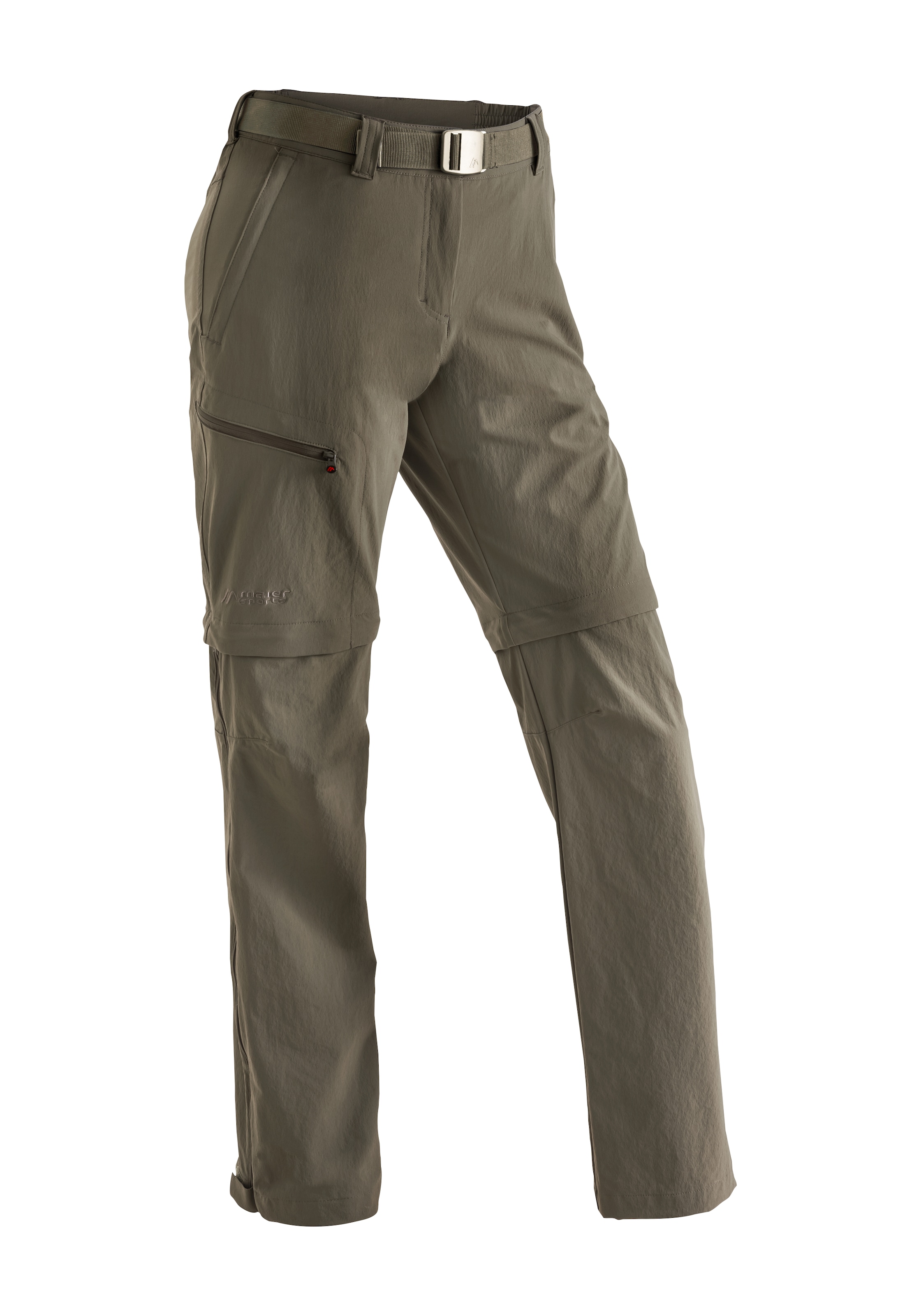 Maier Sports Outdoorhose „Nata“ Damen Zip-Off Wanderhose, atmungsaktive Trekkinghose, Regular Fit