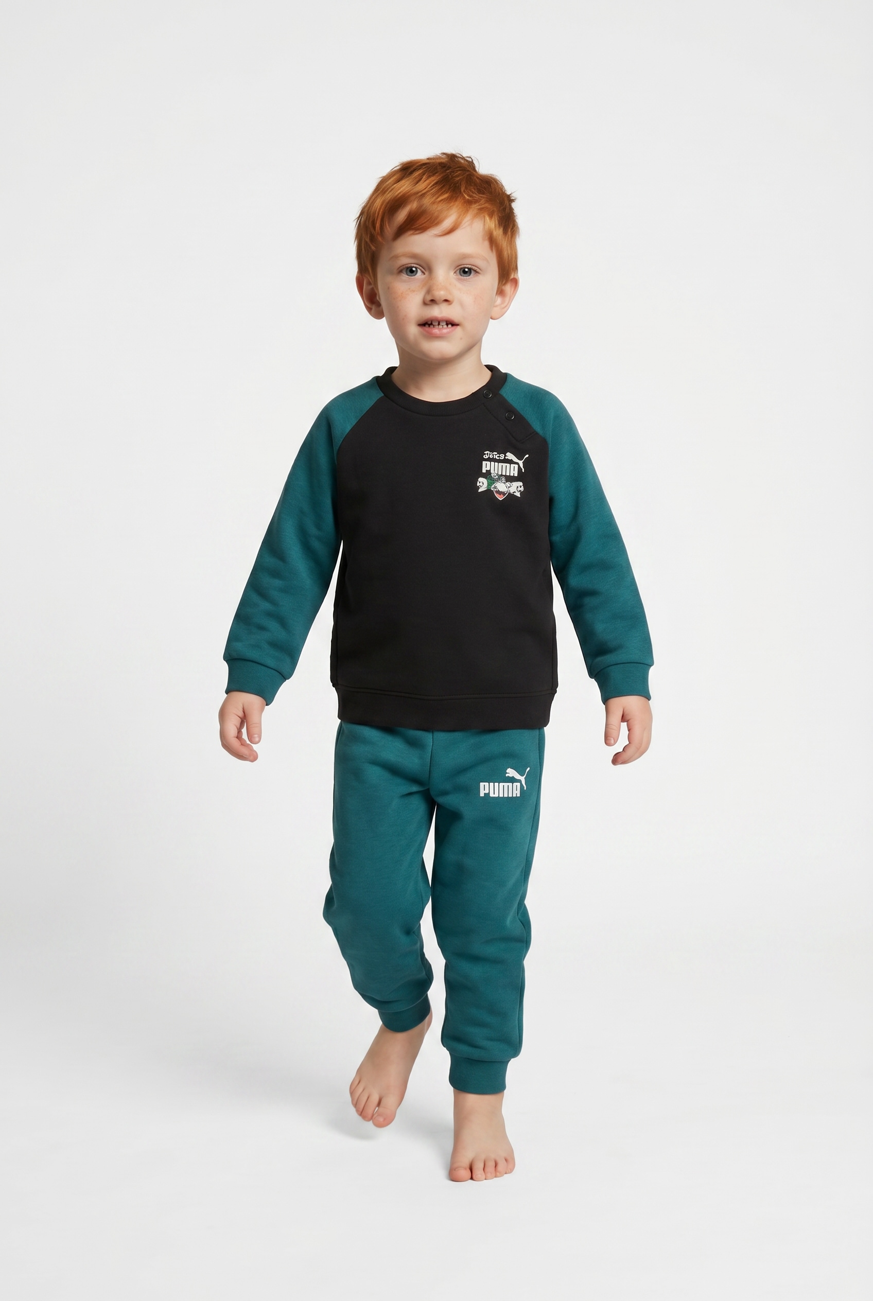 PUMA Trainingsanzug »MINICATS SUPER  CREW SET INF« für Kinder, ohne Kapuze, Regular Fit