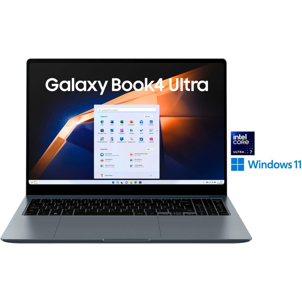 Samsung Notebook »NP960X Galaxy Book4 Ultra 16''«, 40,6 cm, / 16 Zoll, Intel, Core Ultra 7, GeForce RTX, 512 GB SSD