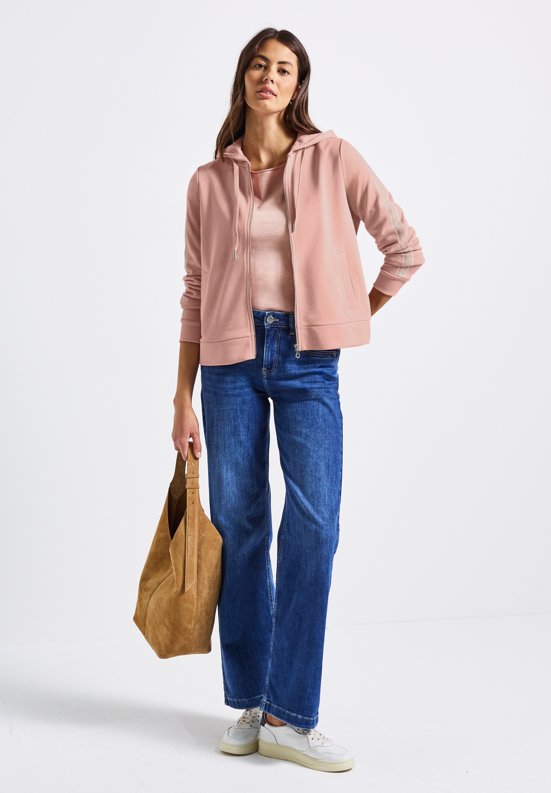 STREET ONE Kapuzensweatshirt , mit Gallon Streifen
