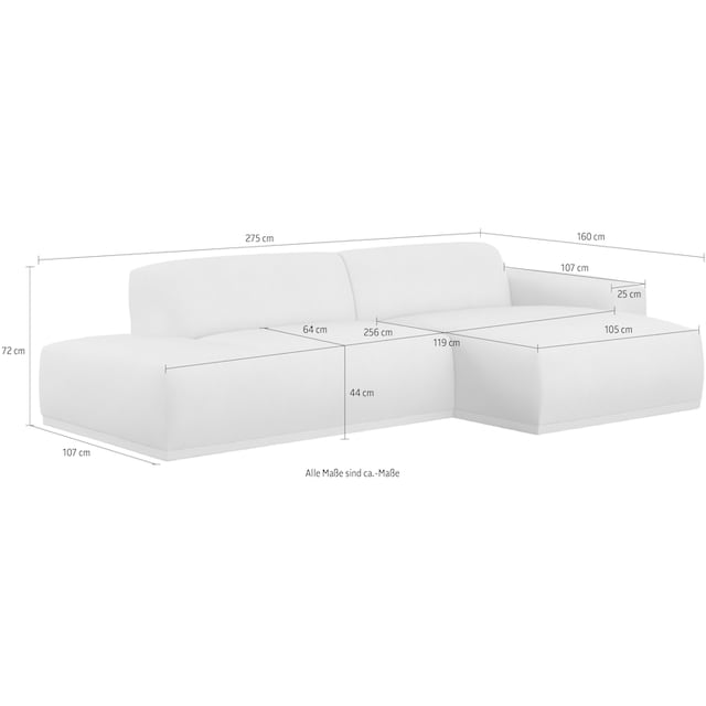 TRENDMANUFAKTUR Ecksofa »Braga«, (2 St.), in moderner Optik, mit  hochwertigem Kaltschaum, in Cord bestellbar bestellen | UNIVERSAL