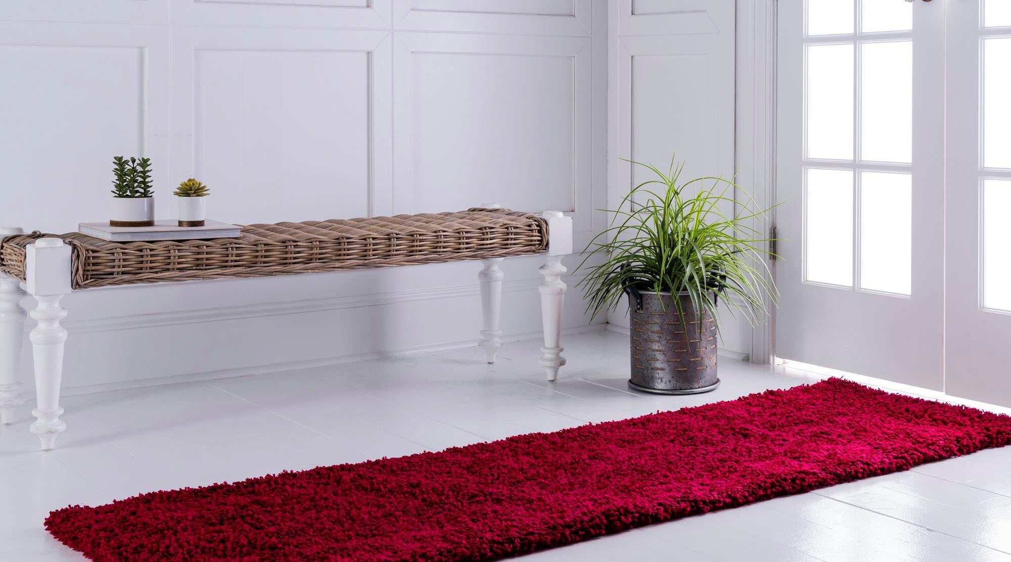 Myflair Möbel & Accessoires Hochflor-Läufer »Shaggy Shag Lagerräumung«, rechteckig, 38 mm Höhe, Teppich-Läufer, gewebt, Uni Farben, ideal im Flur & Schlafzimmer