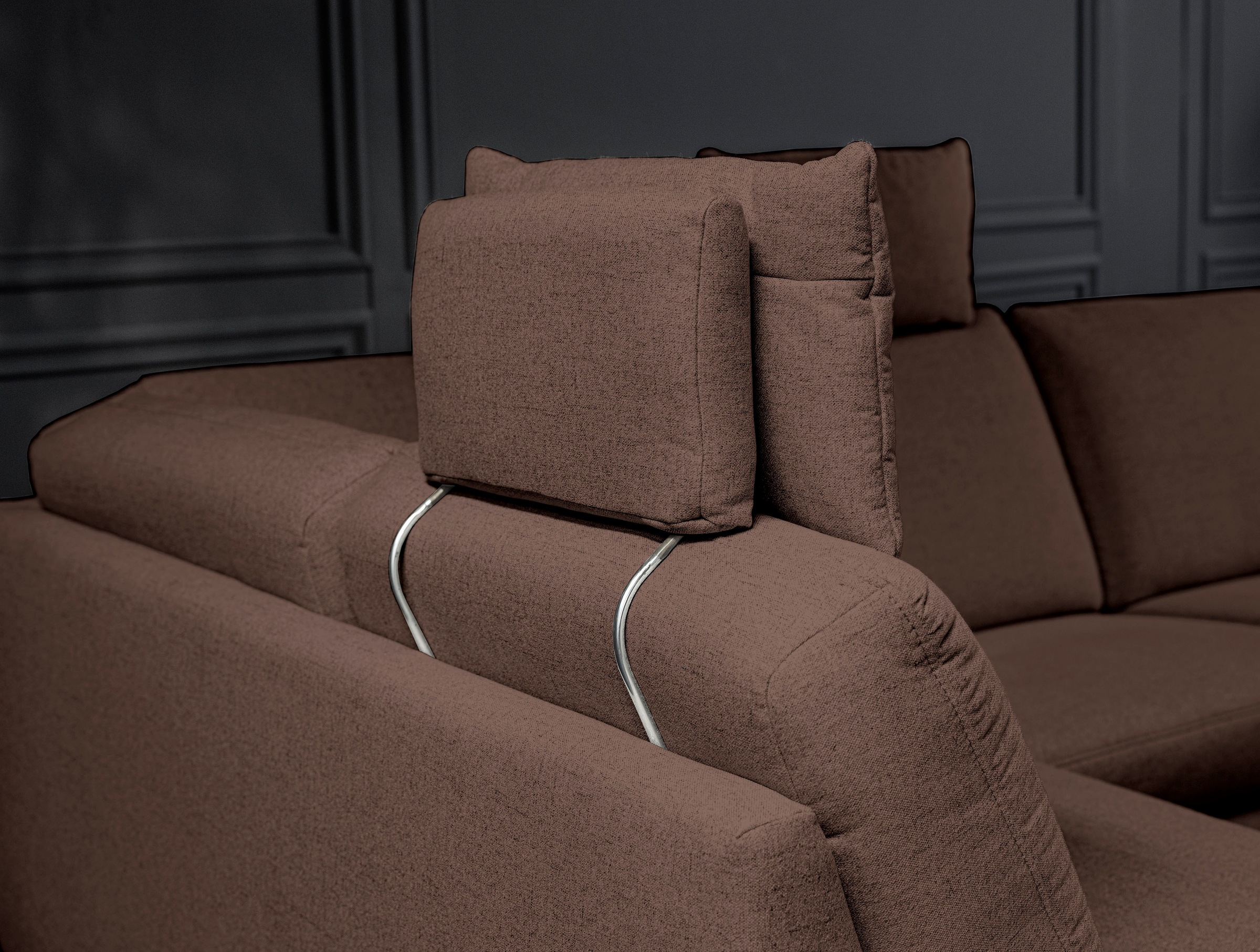 alina Ecksofa, inkl. Kopfstützen, wahlweise mit Relaxfunktion, Breite: 267 cm