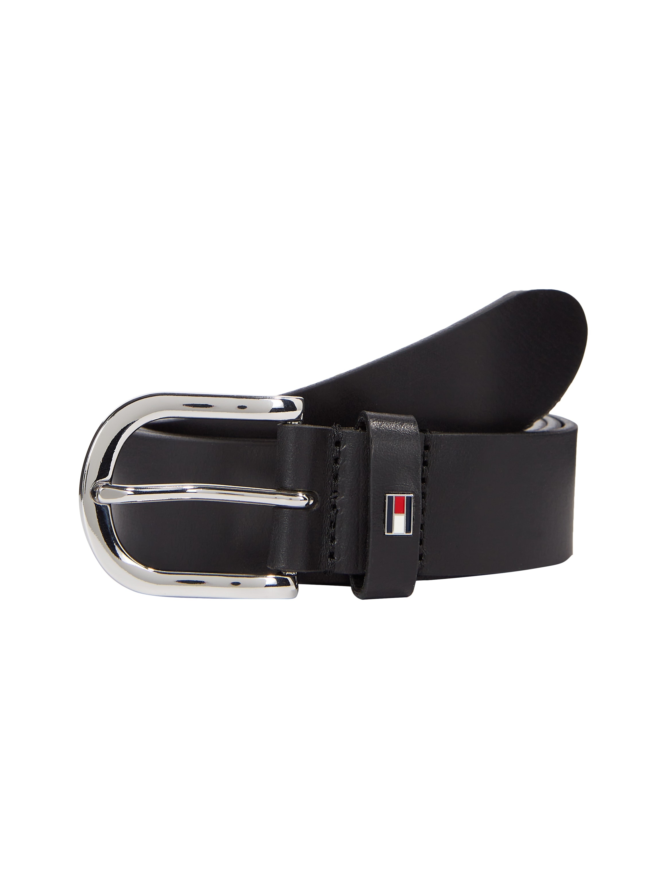 Tommy Hilfiger Ledergürtel "New Danny" mit dezenter Logo-Schlaufe