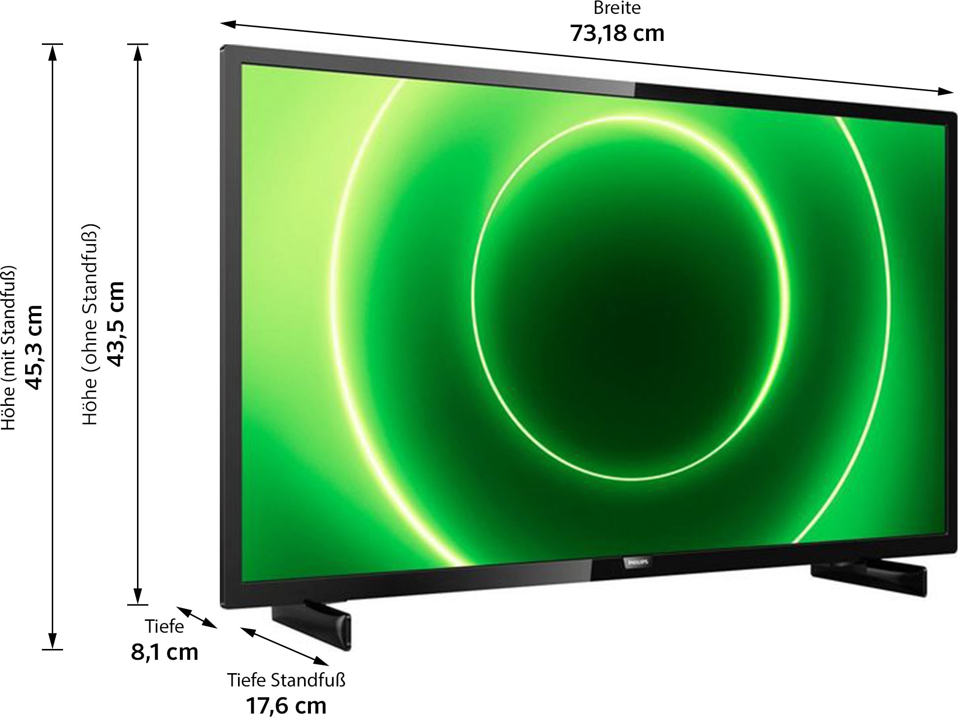 Philips LED-Fernseher Full HD, Garantie ➥ XXL 80 Smart-TV | »32PFS6805/12«, UNIVERSAL 3 Zoll, Jahre cm/32
