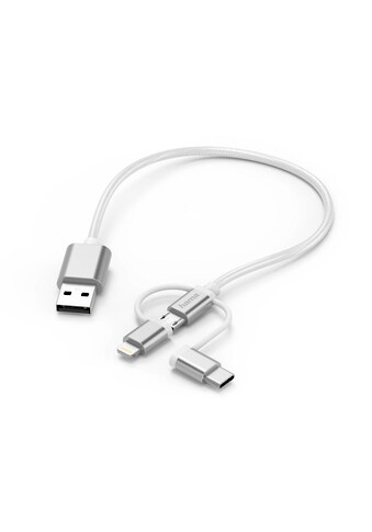 Hama USB-Kabel »3in1 Micro USB Kabel mit Adapter auf USB Type C und Lightning«,... kaufen