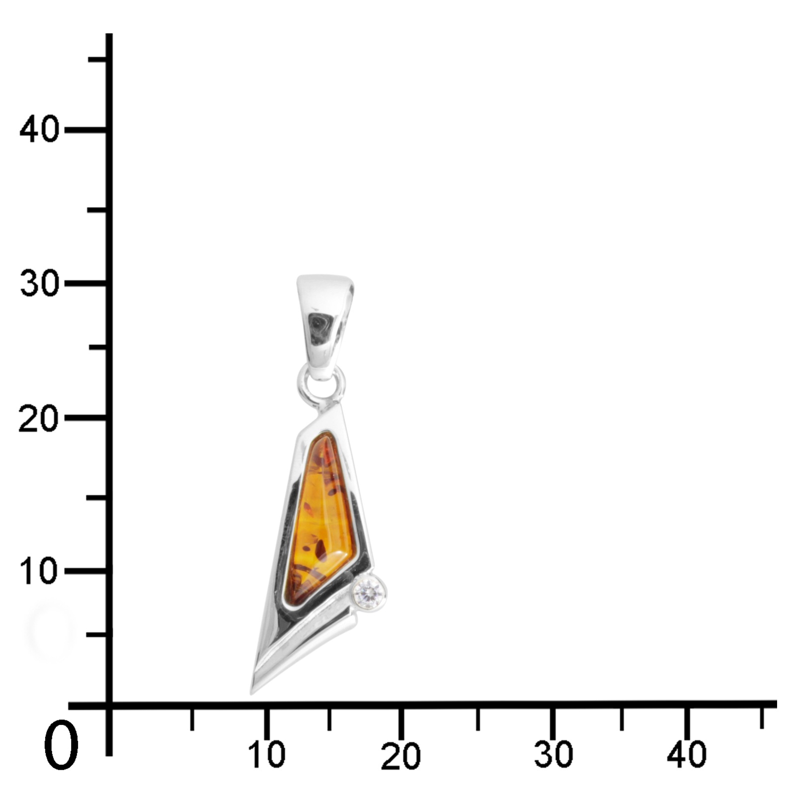 OSTSEE-SCHMUCK Kettenanhänger »- Agneta - Silber 925/000 - Bernstein/Zirk.«