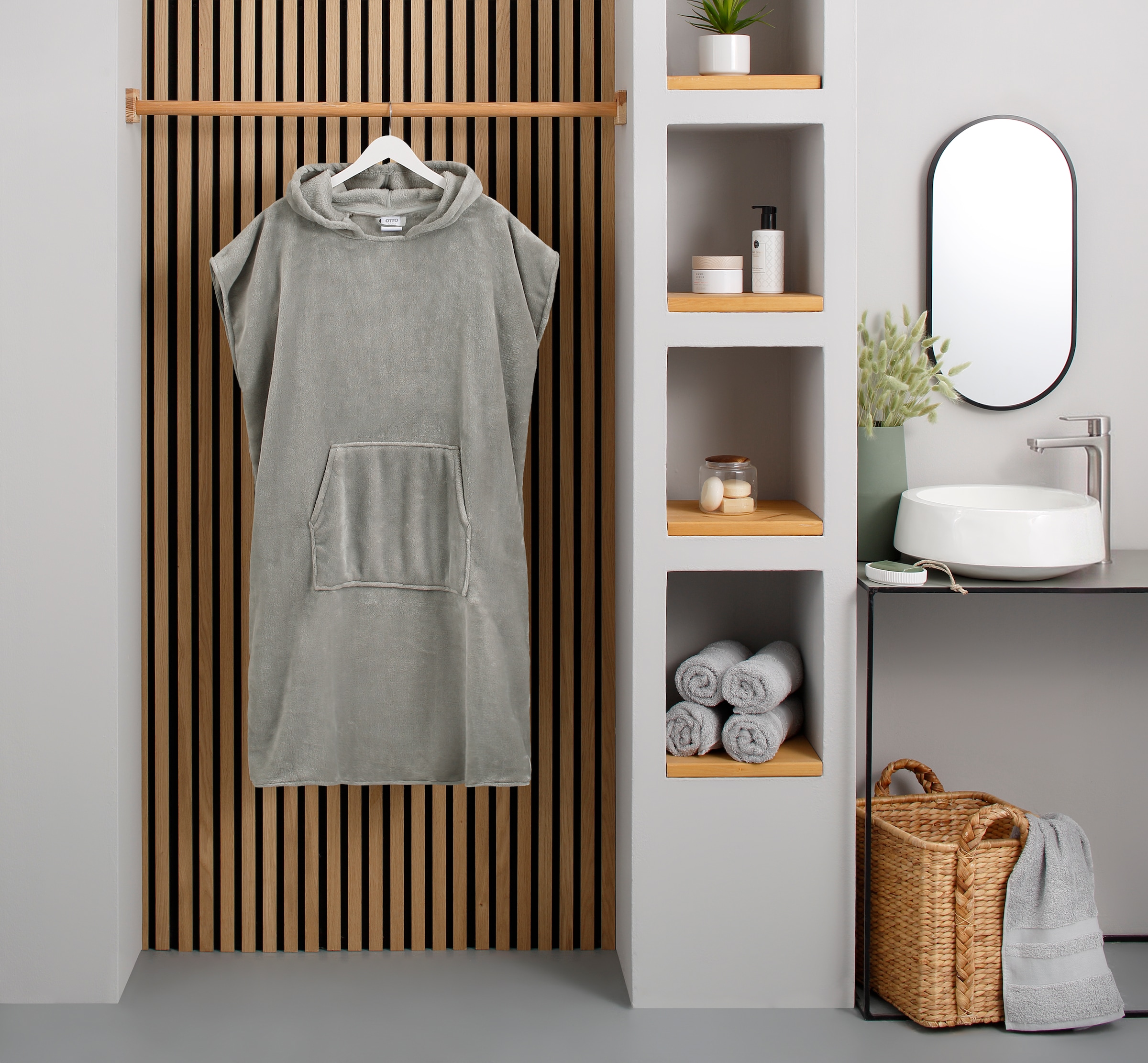 OTTO home Badeponcho »Miia, Surfponcho ideal für Sauna, Spa & im Urlaub« 1 Stk. weich und kuschelig, plüsch, Unisex, für Damen und Herren
