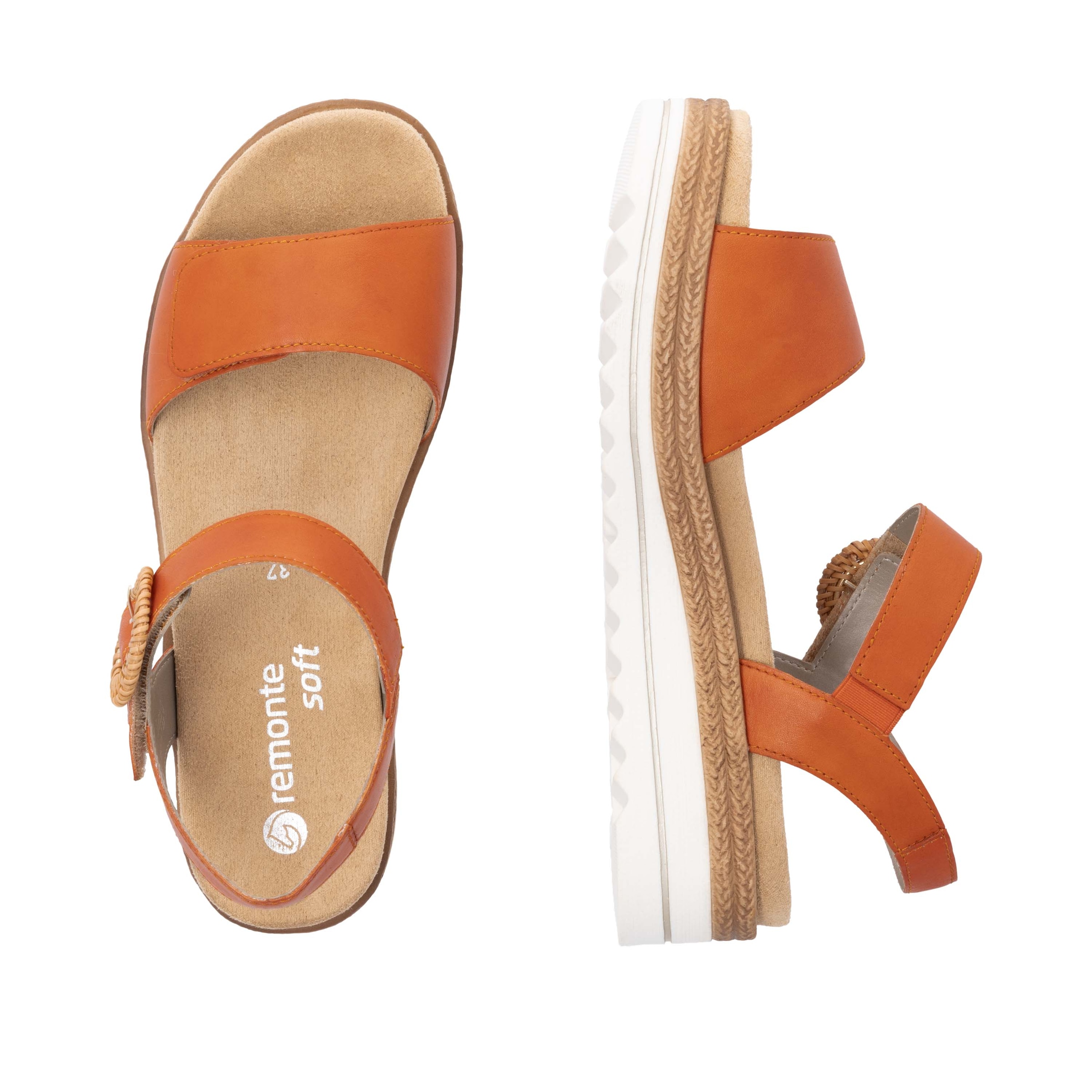 Remonte Keilsandalette, Sommerschuh, Riemchensandale mit praktischem Klettverschlüssen