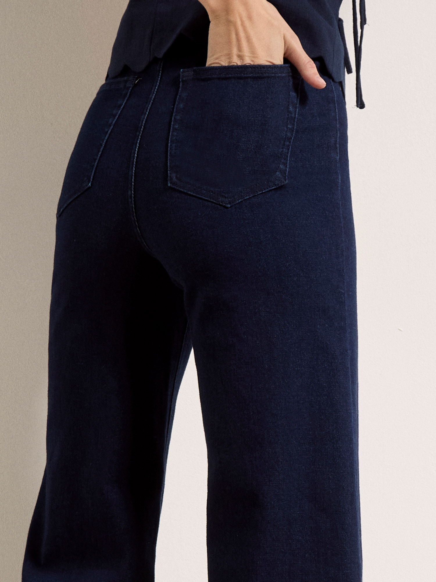 Apricot Regular-fit-Jeans »Zara Jeans« mit weitem Bein und elastischem Bund