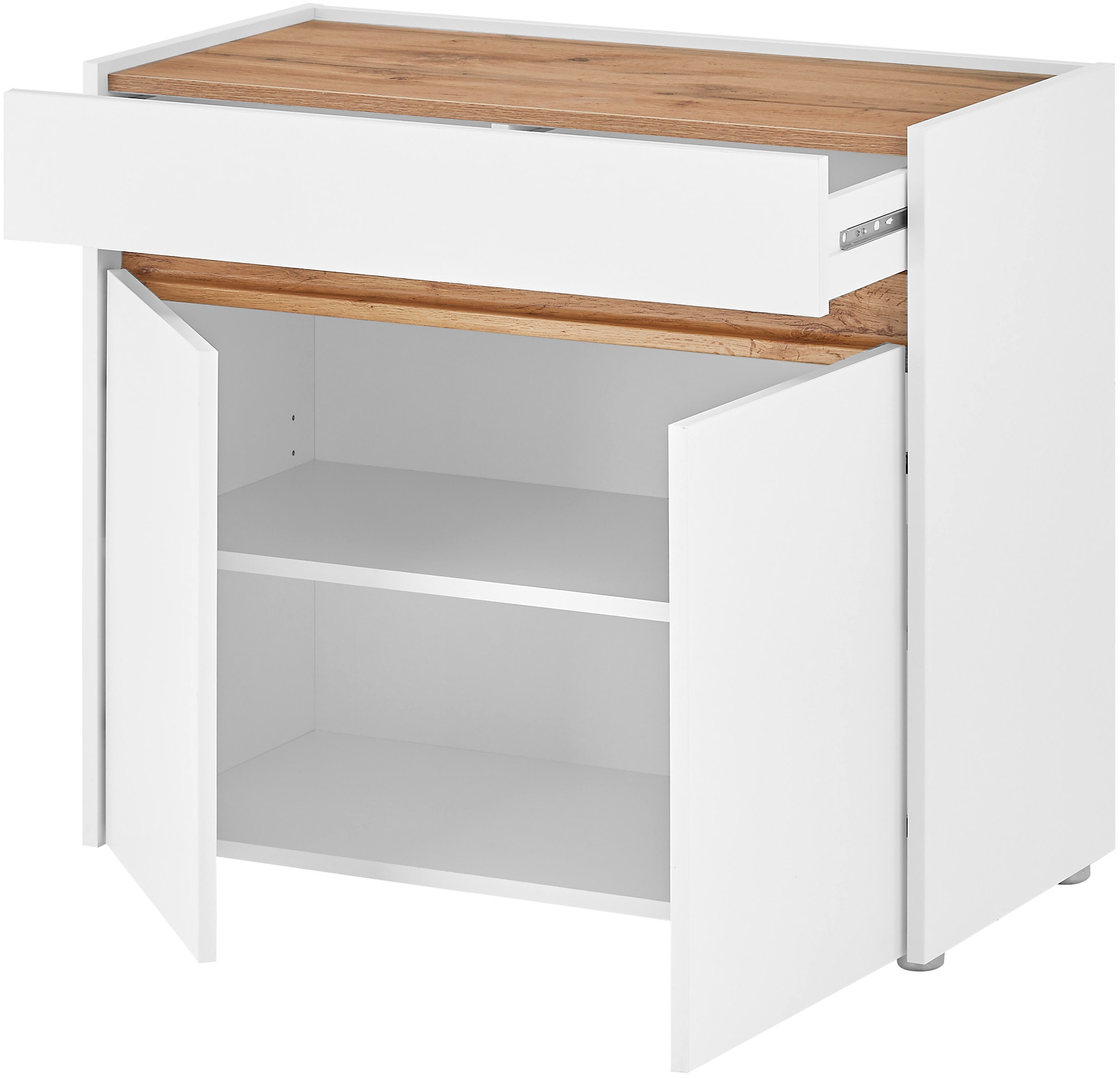 INOSIGN Kommode »GIRON/ CiTY, Schrank in Wotan Eiche, Sideboard im modernen Design«, in zwei Farben erhältlich, 2 Türen, 1 Schubkasten, 80 cm breit