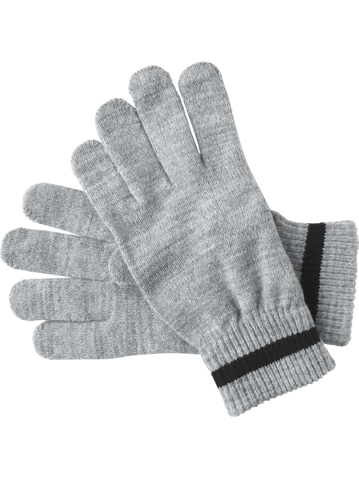 Jan Vanderstorm, Herren, Strickhandschuhe »Handschuh JERIK«, grau, grau, Handschuh JERIK mit elastischen Bündchen