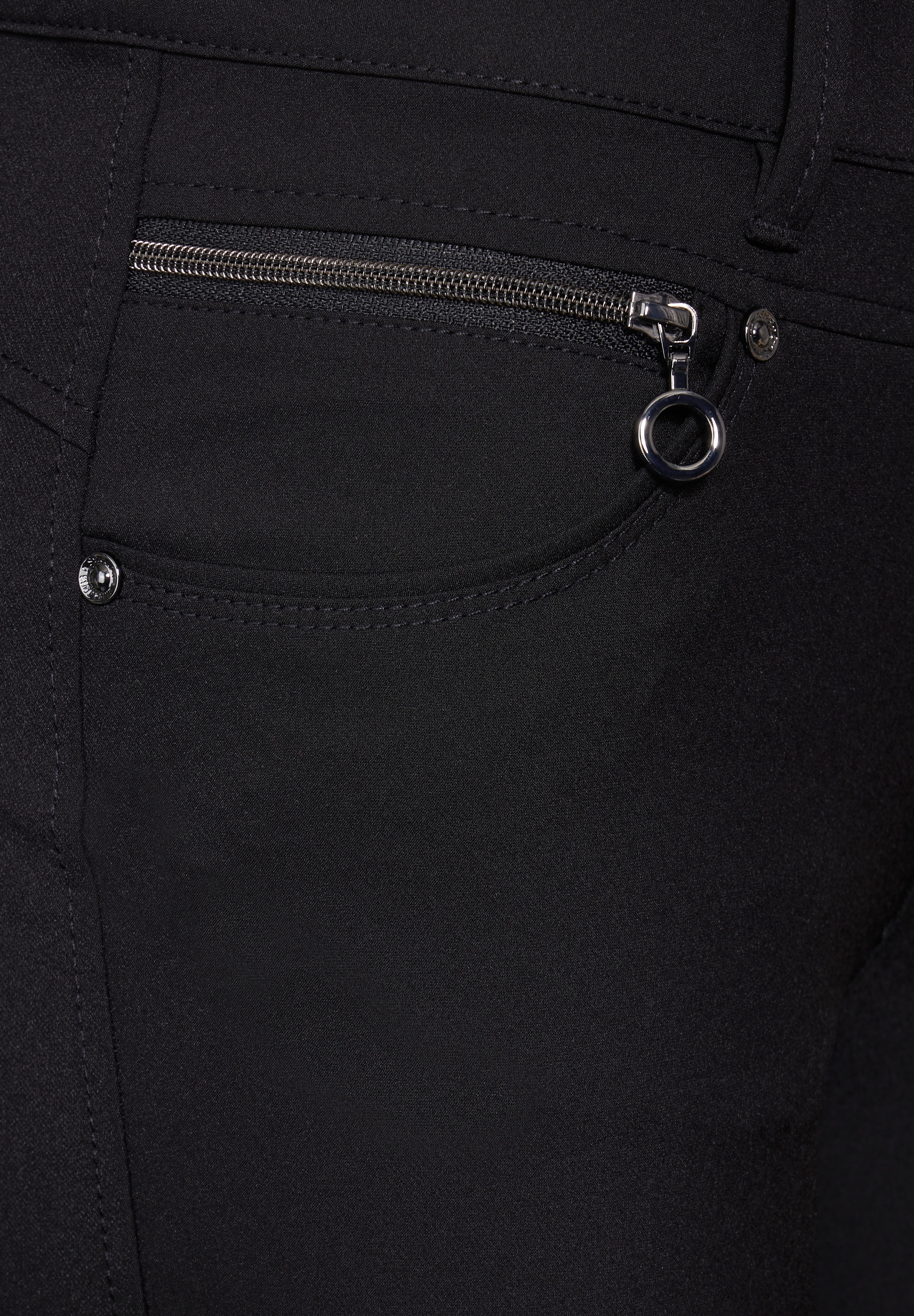 STREET ONE Stoffhose »Style YORK«, mit Zipper-Details