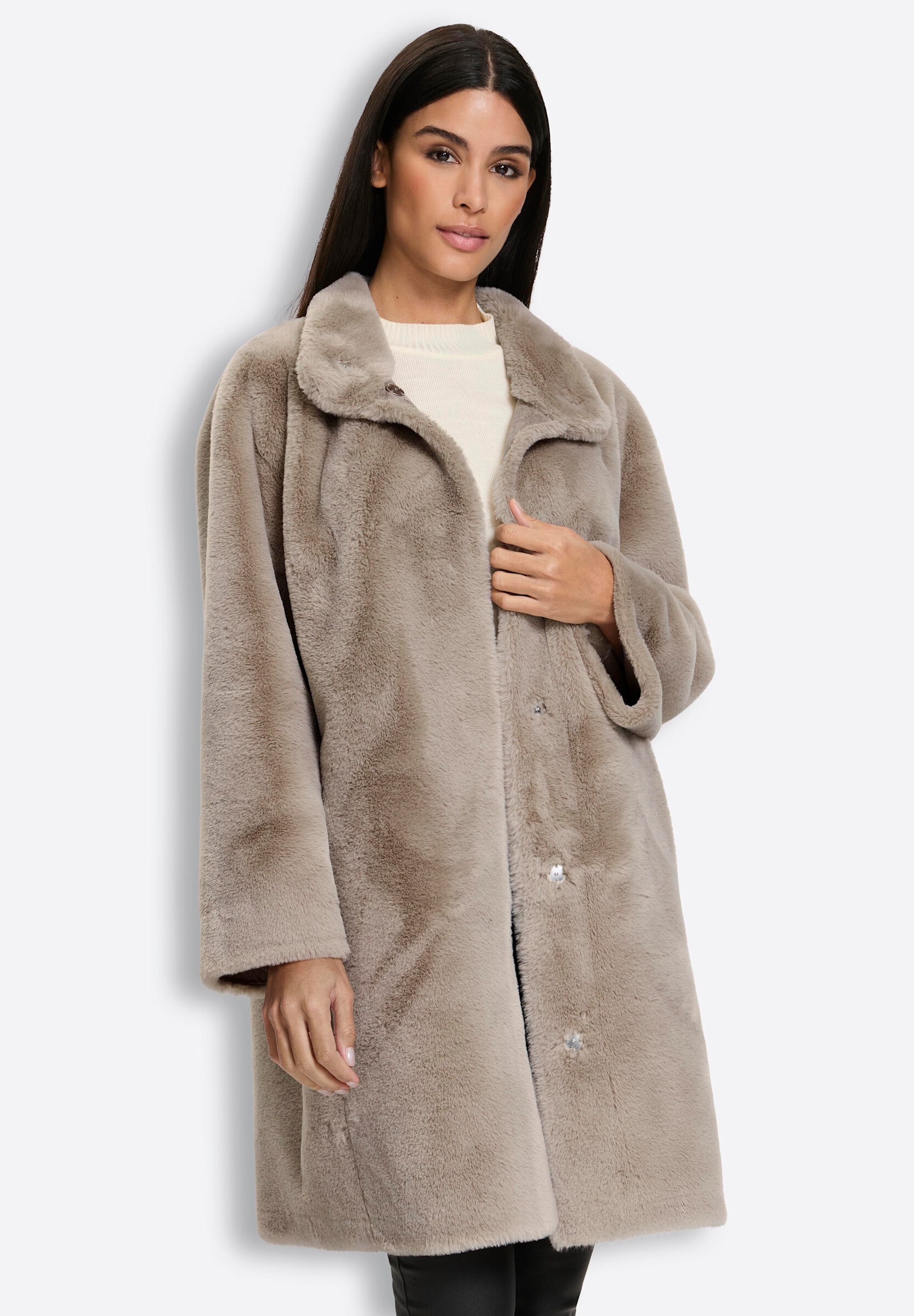 heine Langjacke »Wende-Mantel Mantel zum Wenden« ohne Kapuze