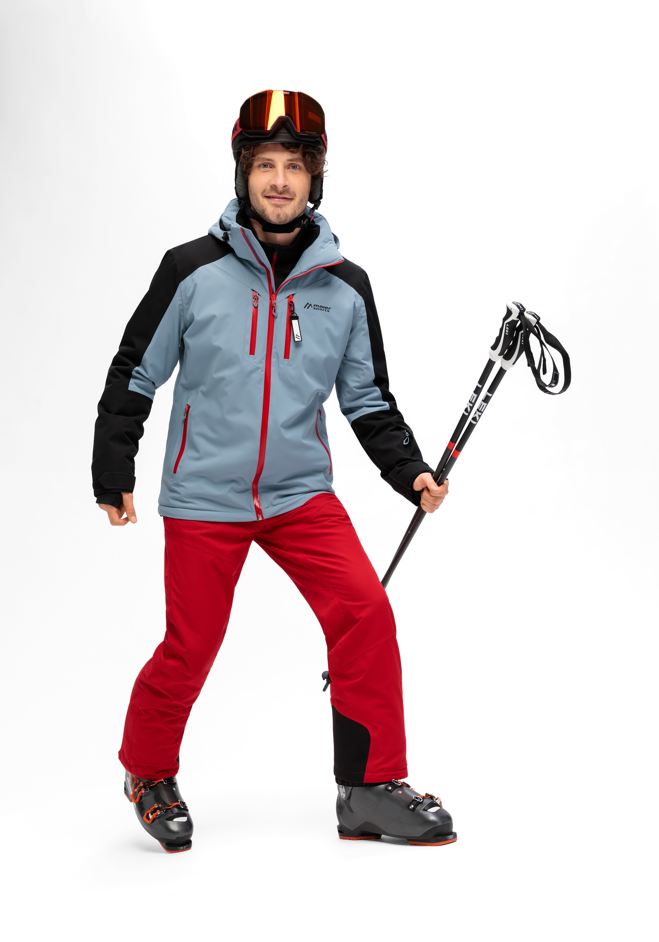 Maier Sports Skijacke »Chopok«, Herren Winterjacke mit RV-Taschen und Kapuze, wasserdicht