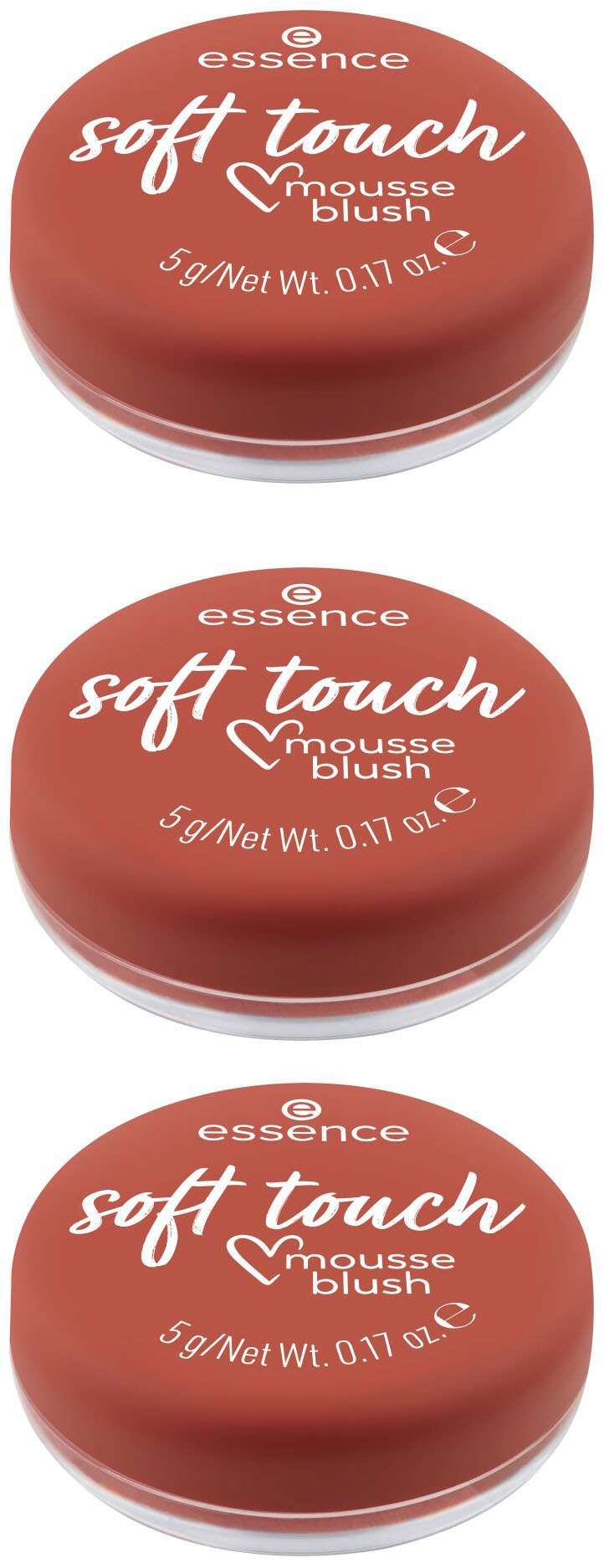 Essence Rouge »soft touch mousse blush«, (Set, 3 tlg.)