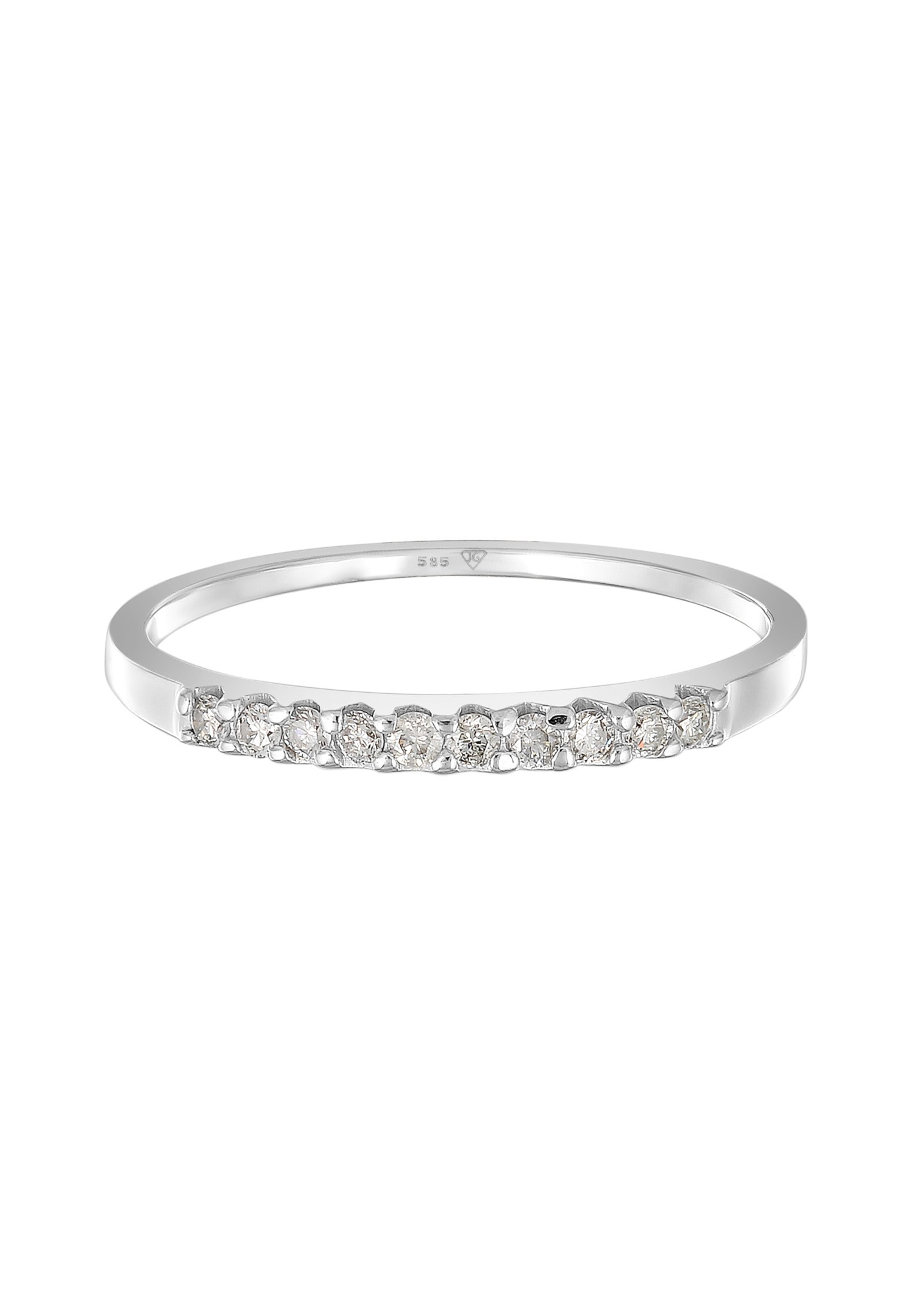 Elli DIAMONDS Verlobungsring »Ring Memoire Verlobung Diamant (0.15 ct.) 585 Weißgold«