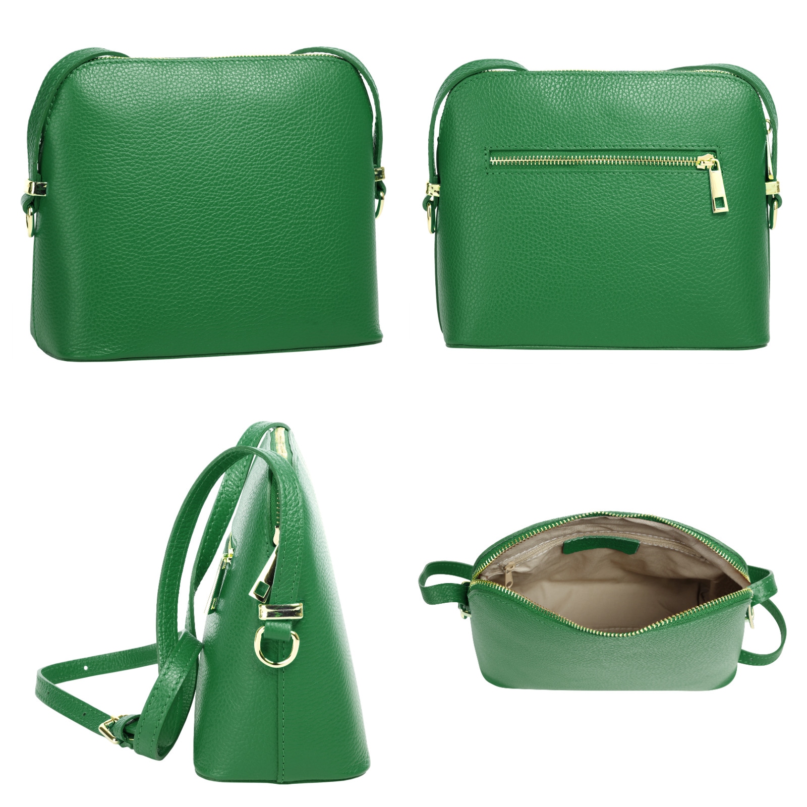 Cluty Umhängetasche, echt Leder, Made in Italy