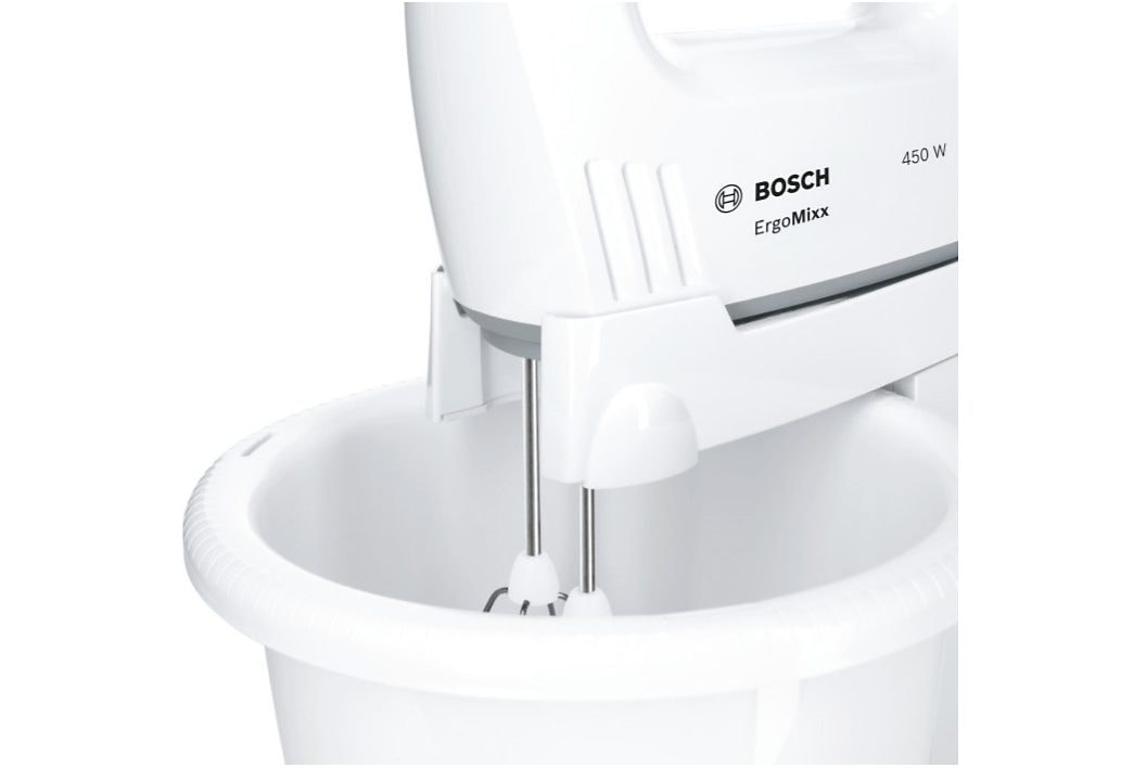 BOSCH Handmixer XXL 3 Halterung 2 Rührbesen, Edelstahl- W, Knethaken, Rührschüssel 2 450 MFQ36460«, plus mit Garantie »ErgoMixx Jahren