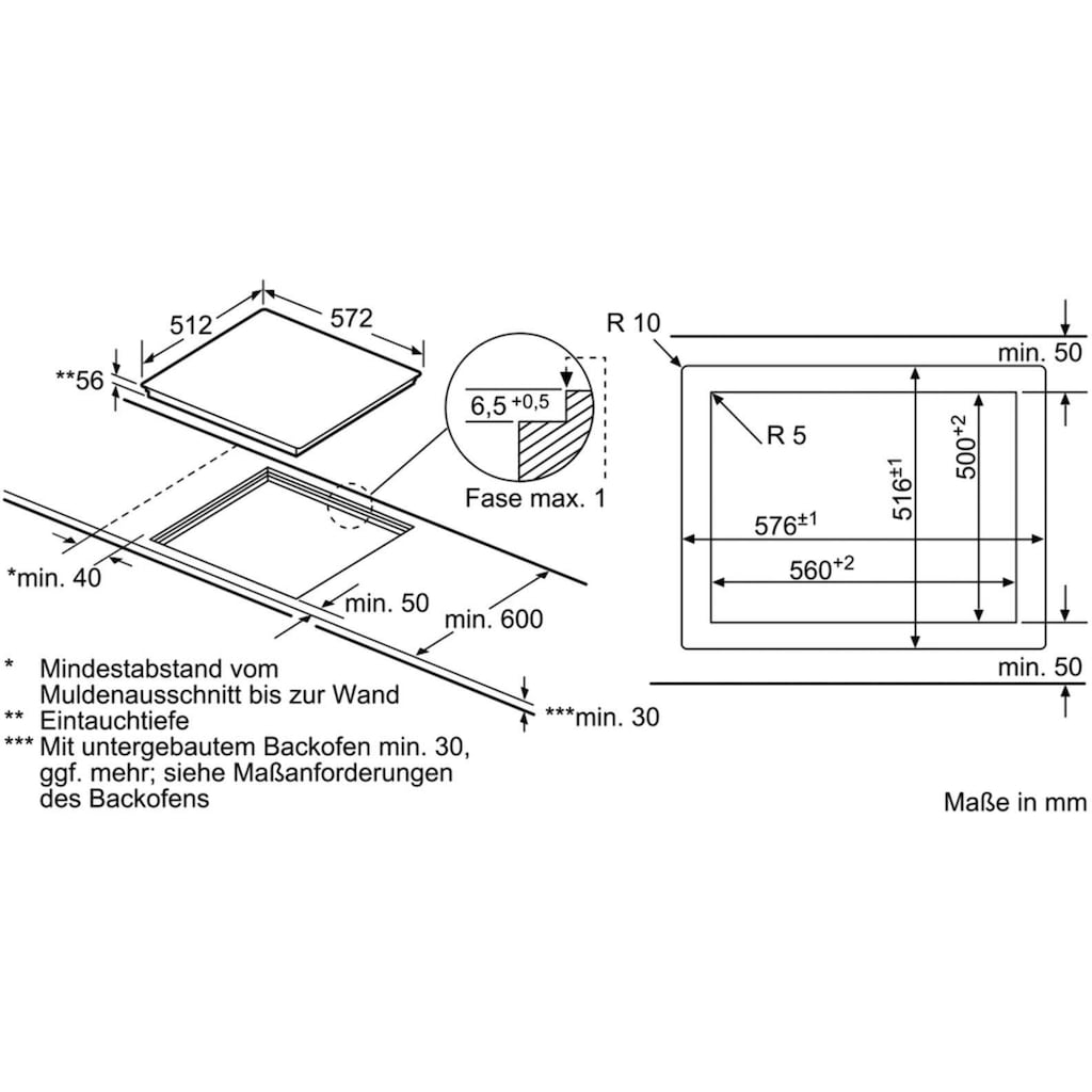 SIEMENS Induktions-Kochfeld von SCHOTT CERAN® »EH601FFB1E«, EH601FFB1E