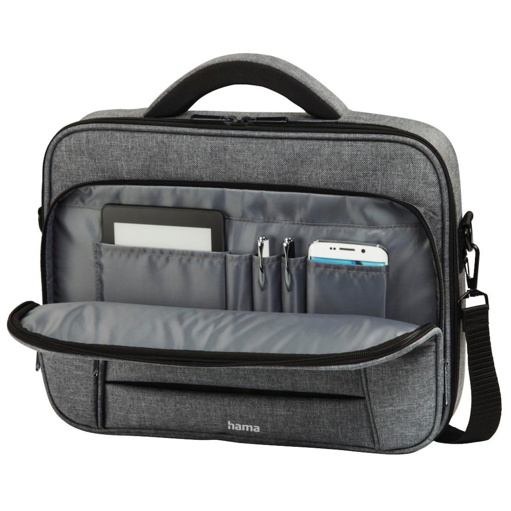 Hama Laptoptasche »Notebook Tasche bis 44 cm (17,3 Zoll) im Business Style, Farbe grau«