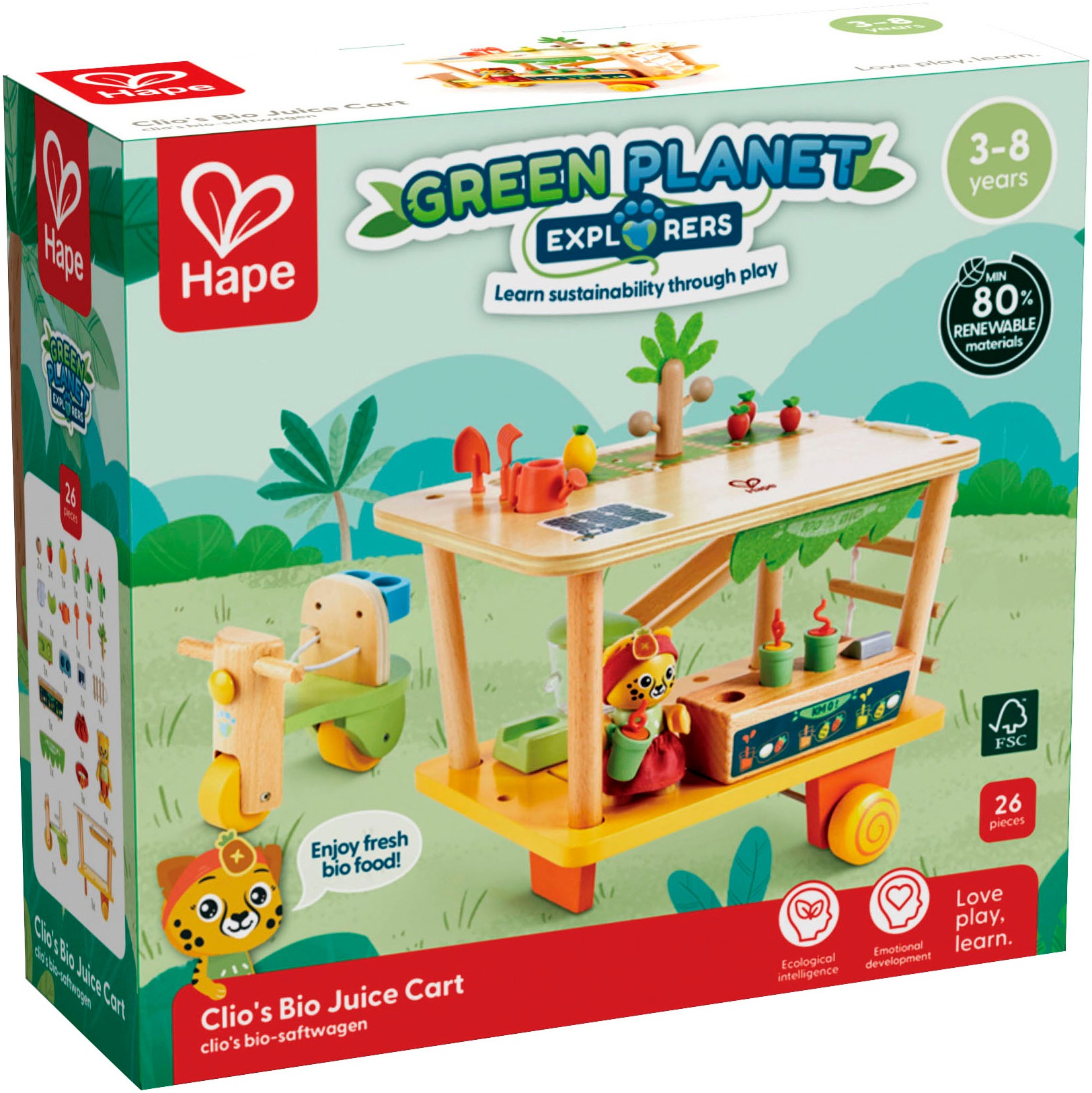 Hape Spielwelt »Green Planet Explorers, Clios Fruchtsaft-Truck«