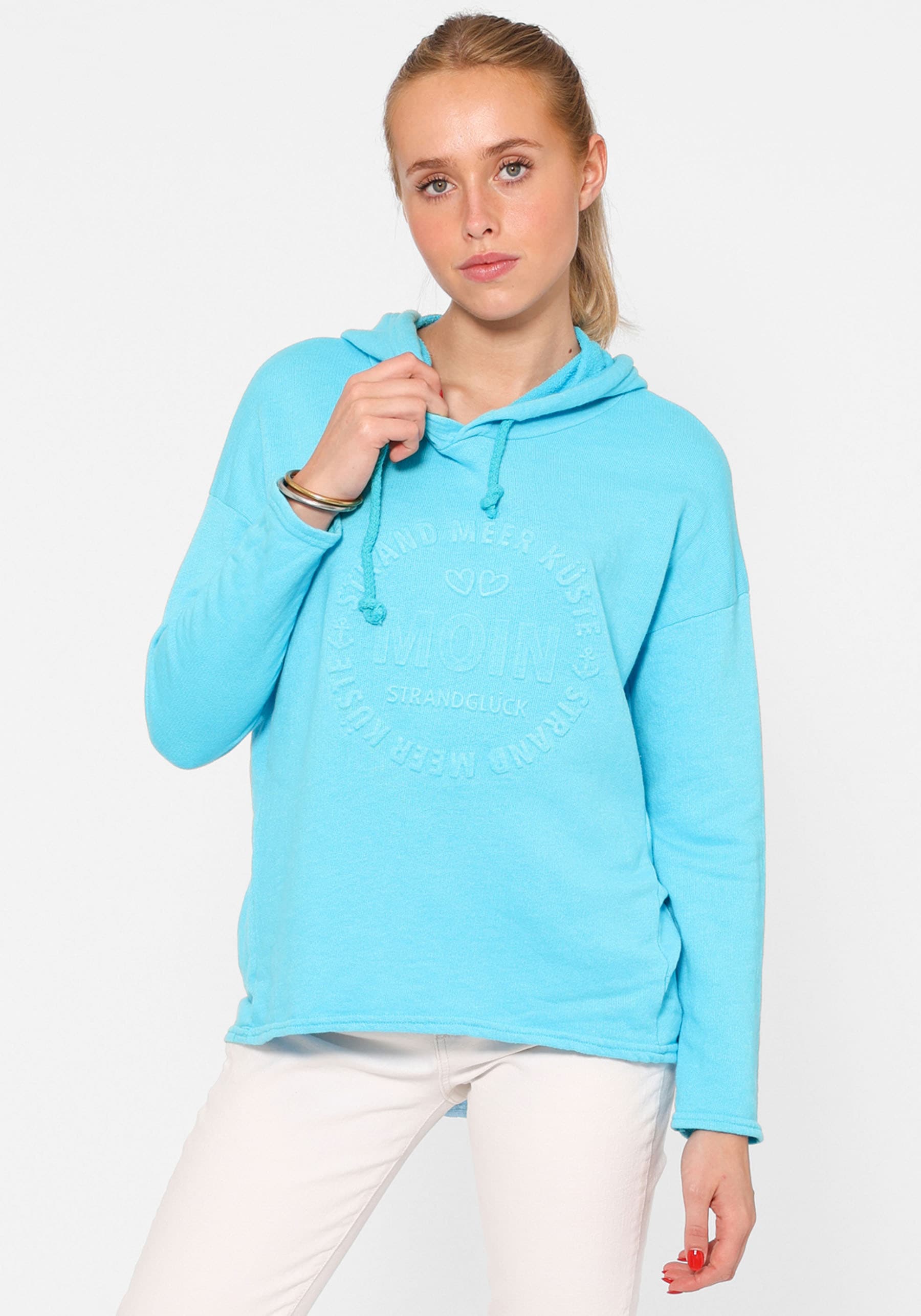 Hoodie »Hoodie Stempeldruck "Moin"«, mit Kapuze und Stempeldruck