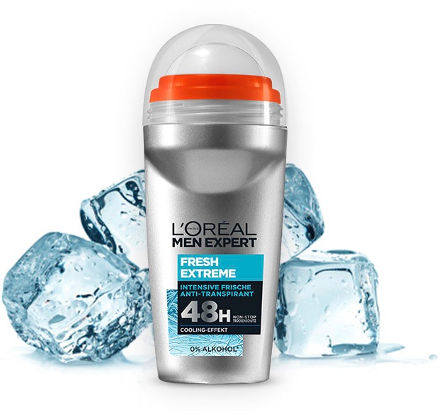 L'ORÉAL PARIS MEN EXPERT Deo-Roller »Deo Roll-on Extreme Fresh«, (Packung, 6 tlg.)