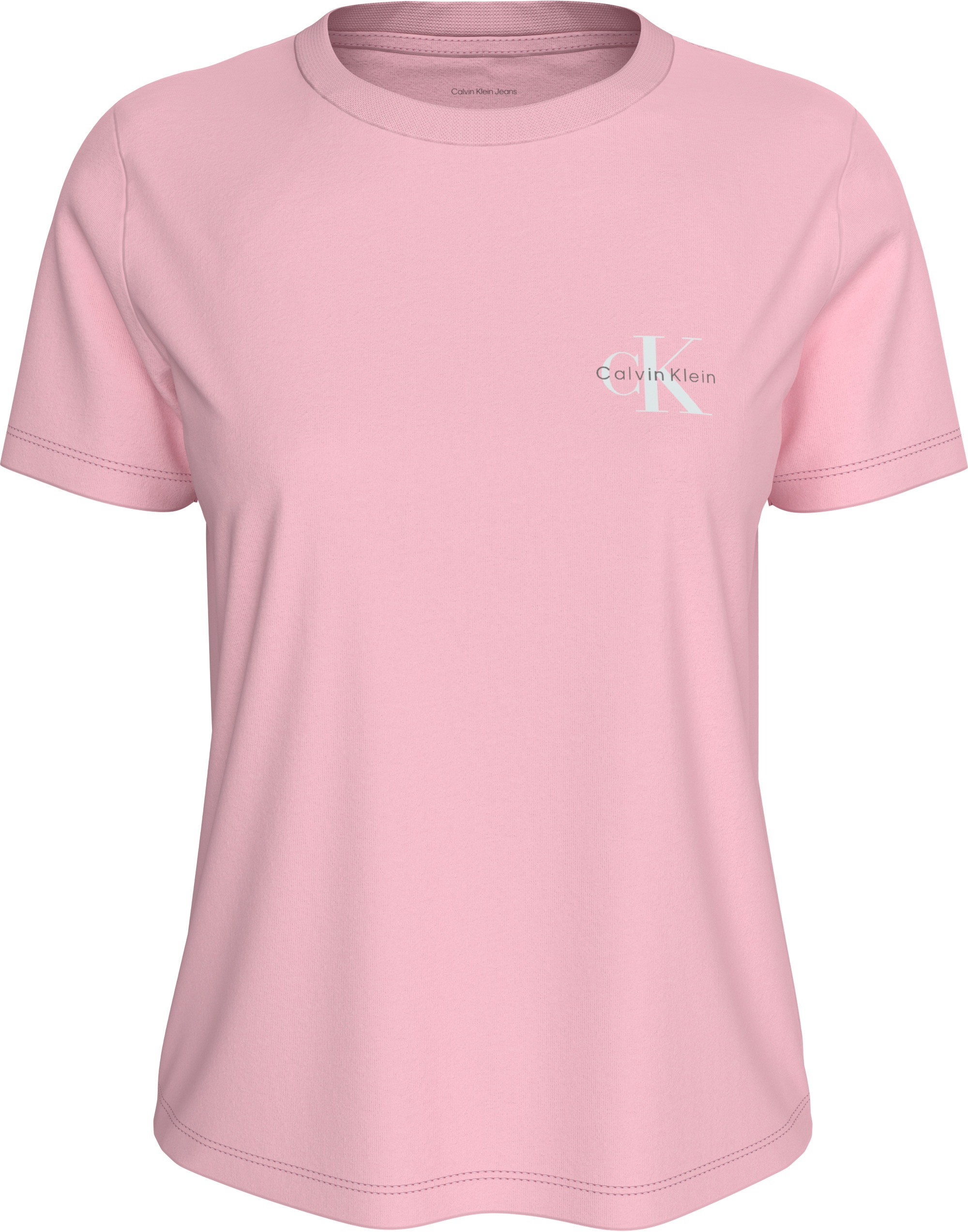 Calvin Klein Jeans T-Shirt »A- Logo CN 2 Pack Tee«, (Packung, 2er-Pack), Mit Rundhalsausschnitt