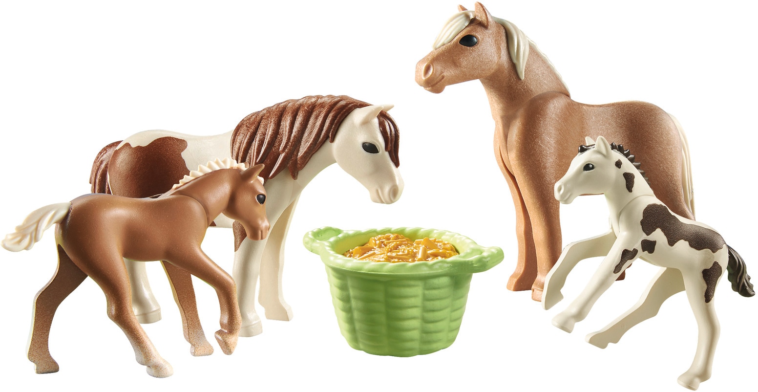 Playmobil® Konstruktions-Spielset »2 Island Ponys mit Fohlen (71000), Country«, (5 St.), Made in Europe