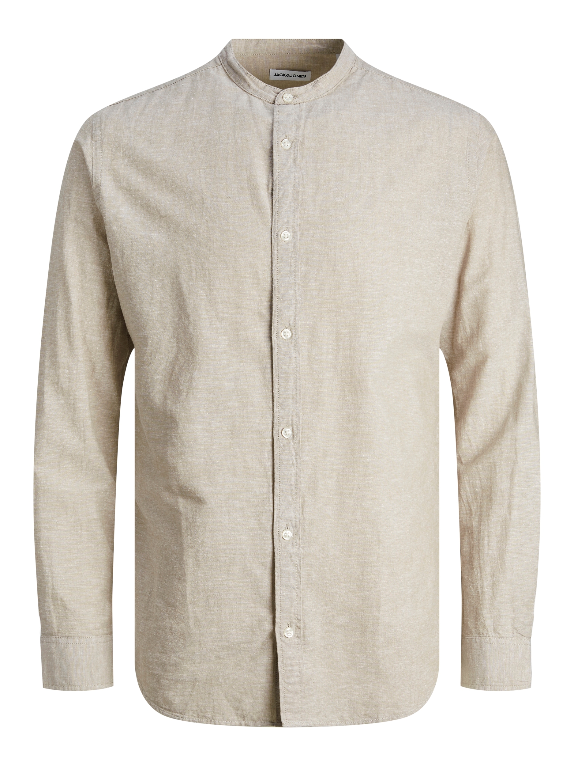 Jack & Jones Langarmhemd »JJELINEN BLEND BAND SHIRT LS SN«