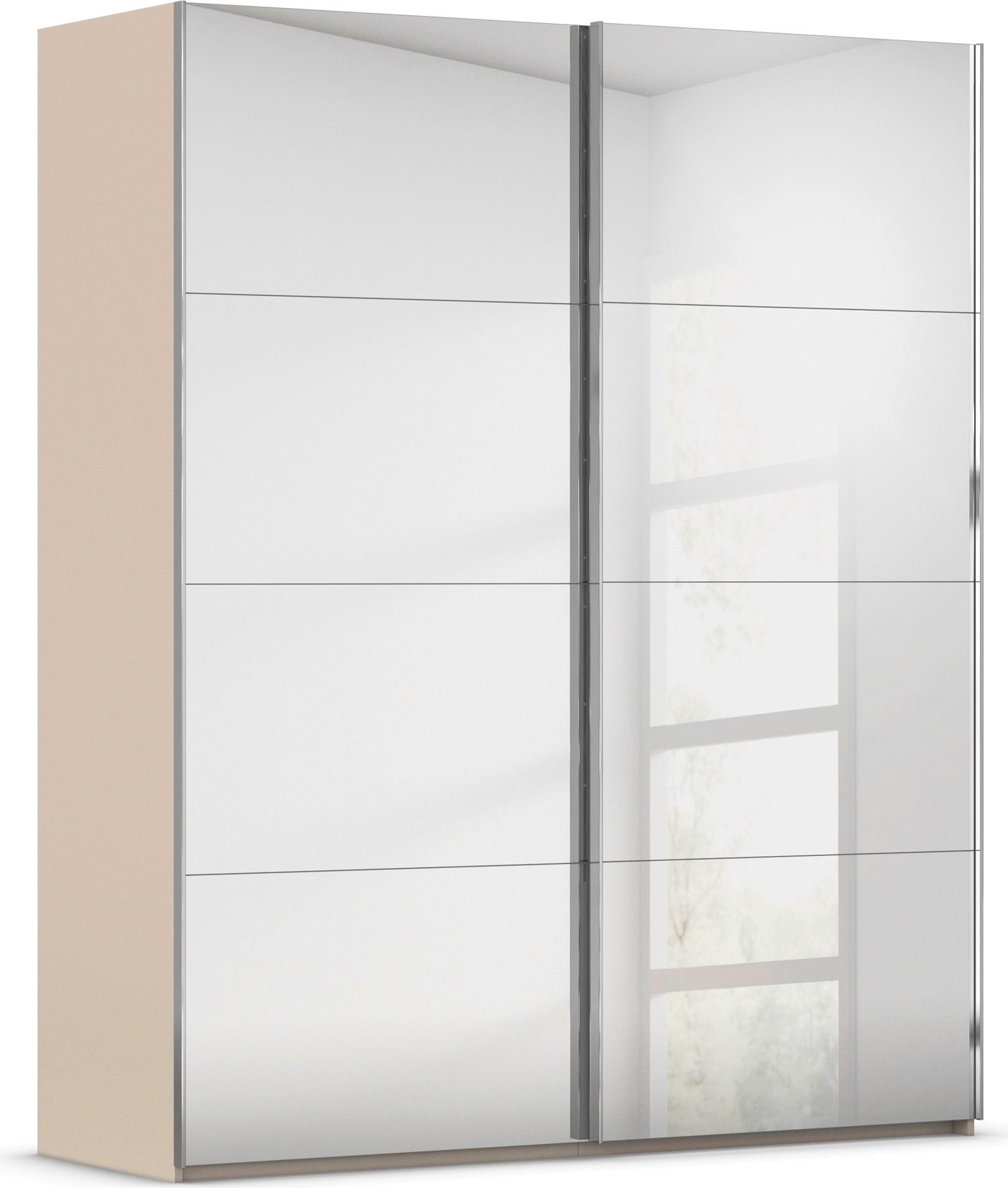rauch Schwebetürenschrank »Kleiderschrank Schrank Garderobe Schlafzimmerschrank SCALE-FYRA« edle viergeteilte Türen, Spiegelfront und viele Farben MADE IN GERMANY