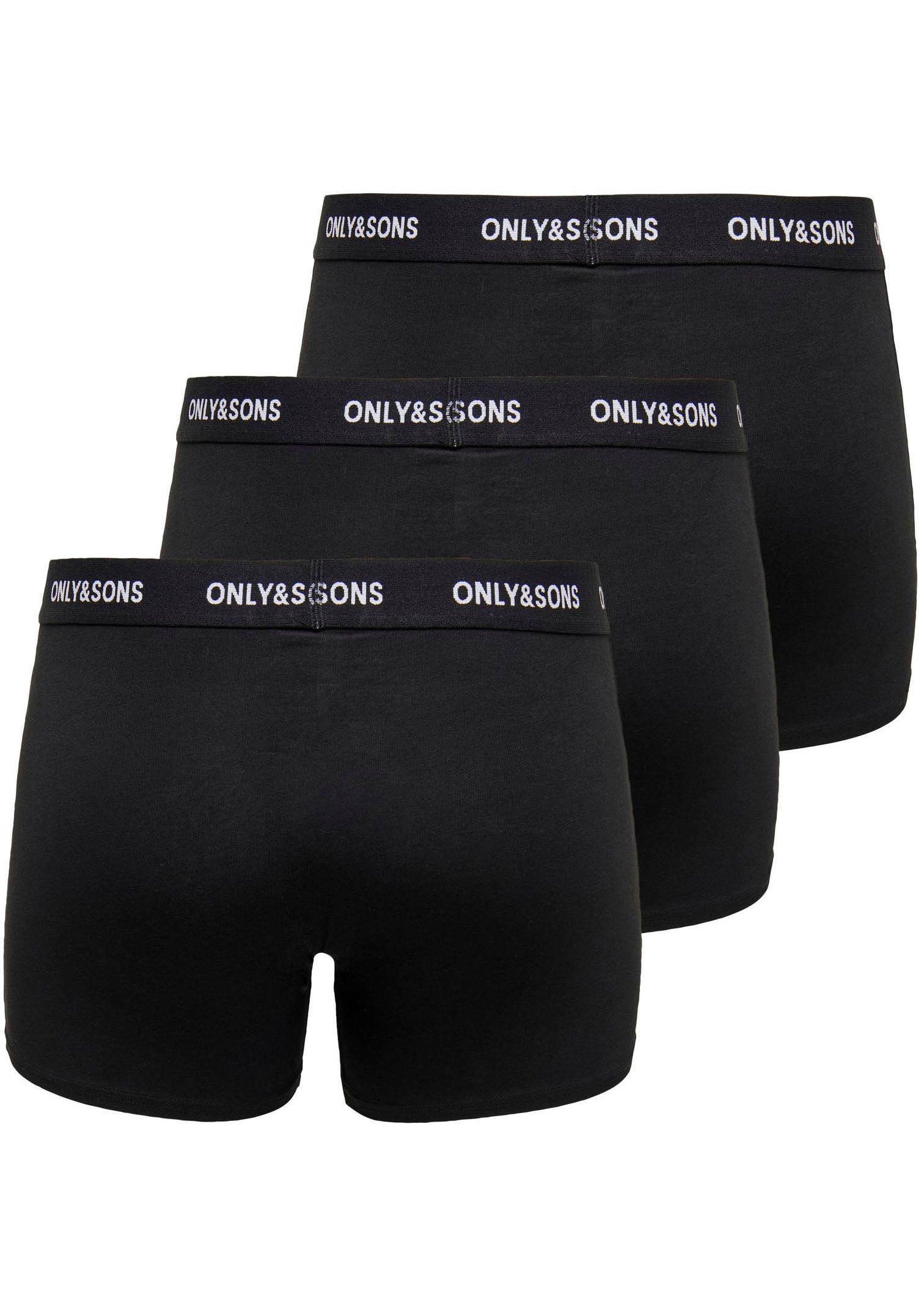 ONLY & SONS Trunk »ONSFITZ SOLID BLACK TRUNK 3PACK3854 NOOS«, (Packung, 3 St.)