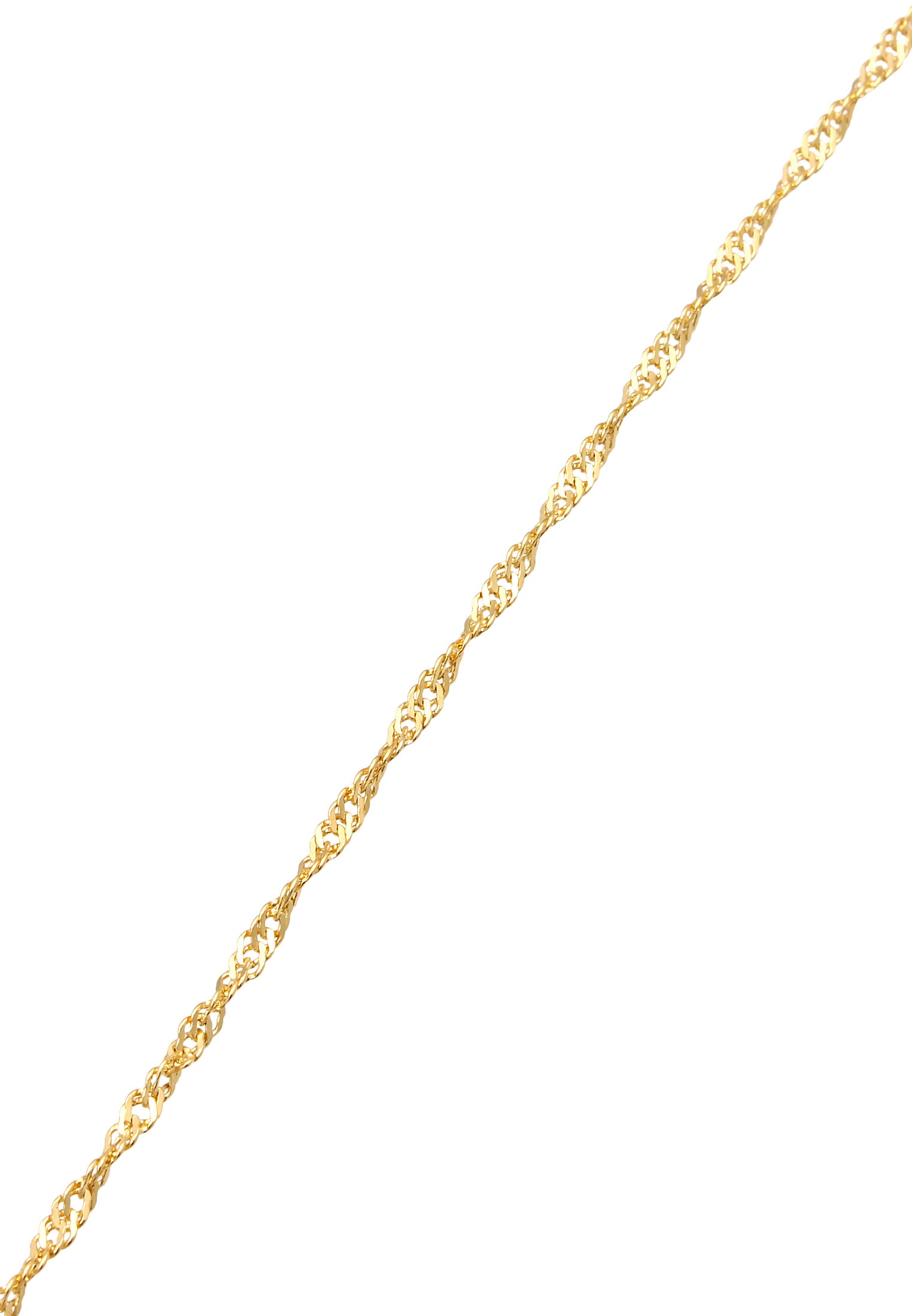Elli Premium Kette ohne Anhänger »Halskette Singapurkette fein 585 Gelbgold«