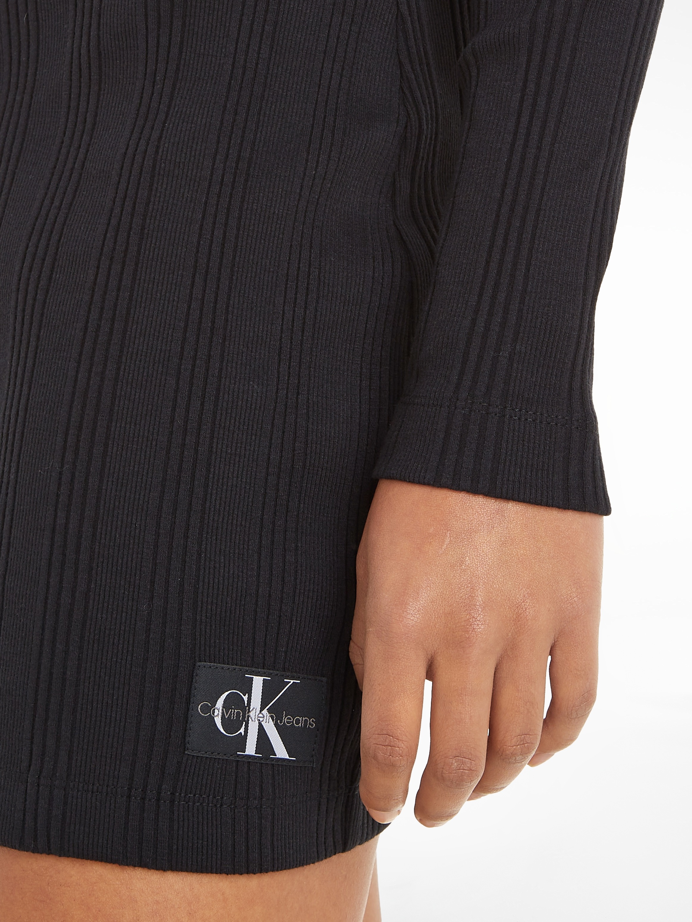 Calvin Klein Jeans Shirtkleid »BADGE ELONGATED RIB SHIRT DRESS« bei ♕