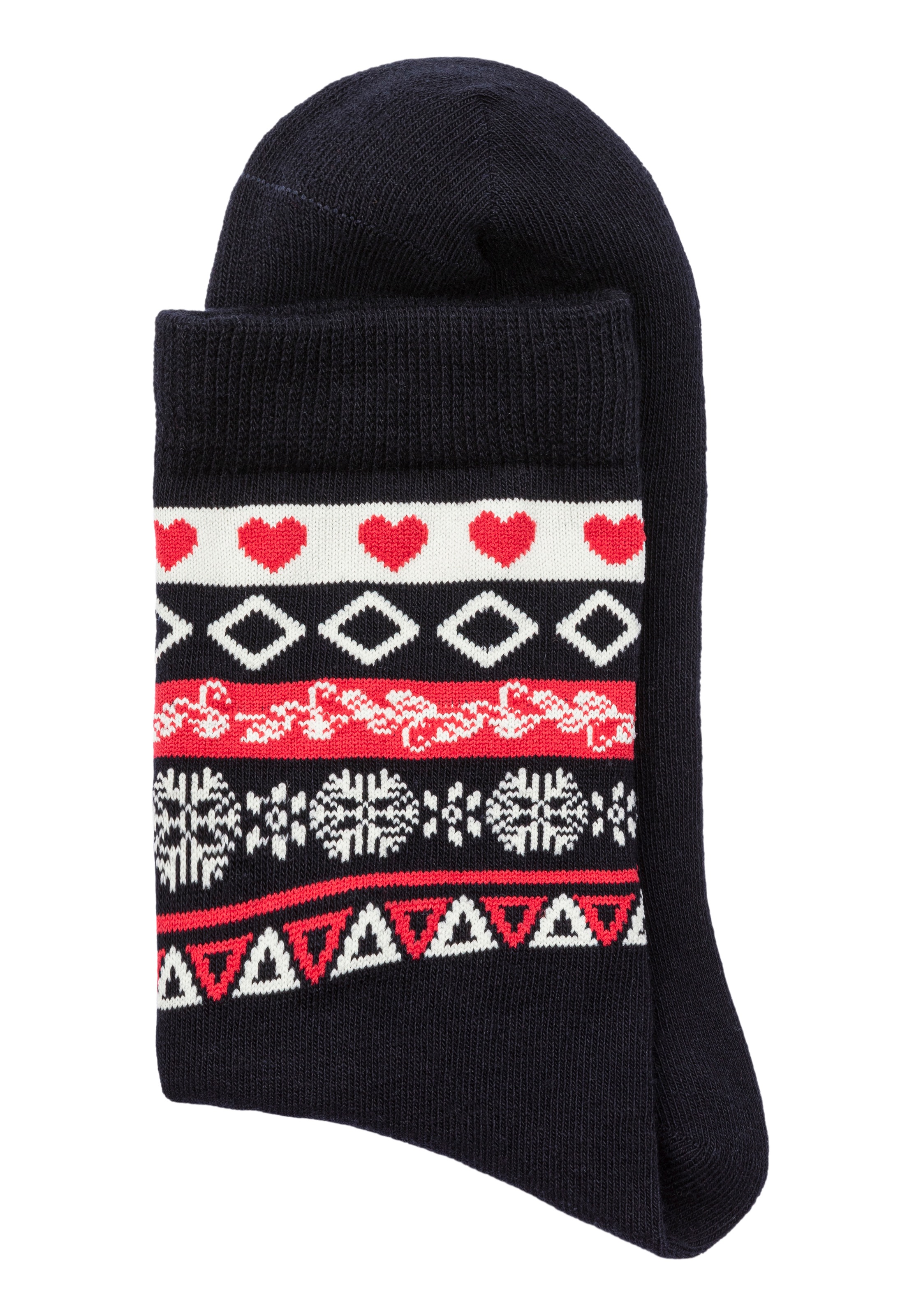 H.I.S Basicsocken, (Packung, 3 Paar), mit Wintermotiven