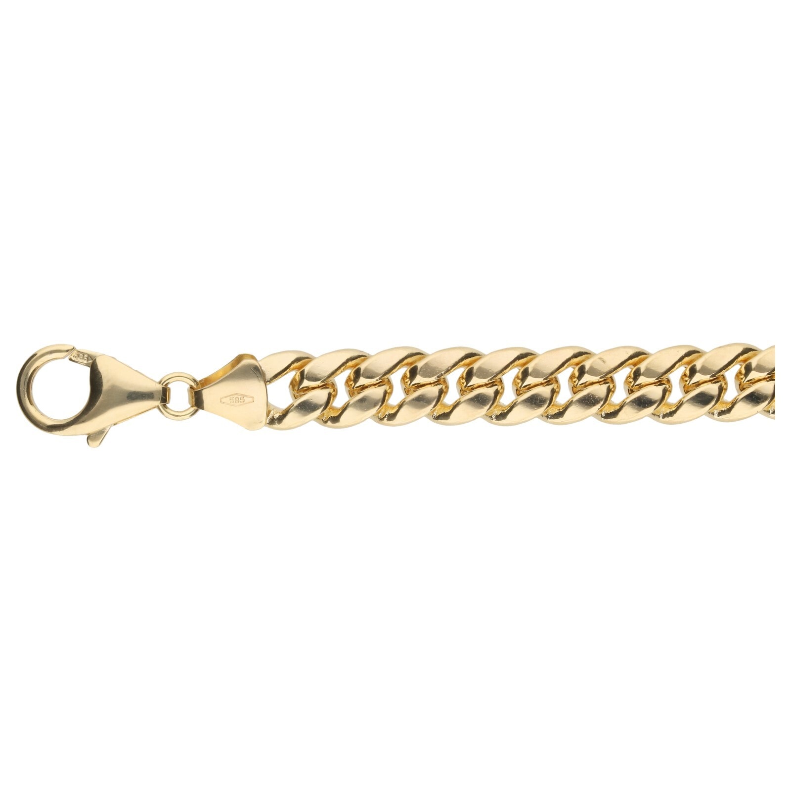 Luigi Merano Armband »Armband Panzerkette, Panzerarmband, teilmassiv, Gold 585«
