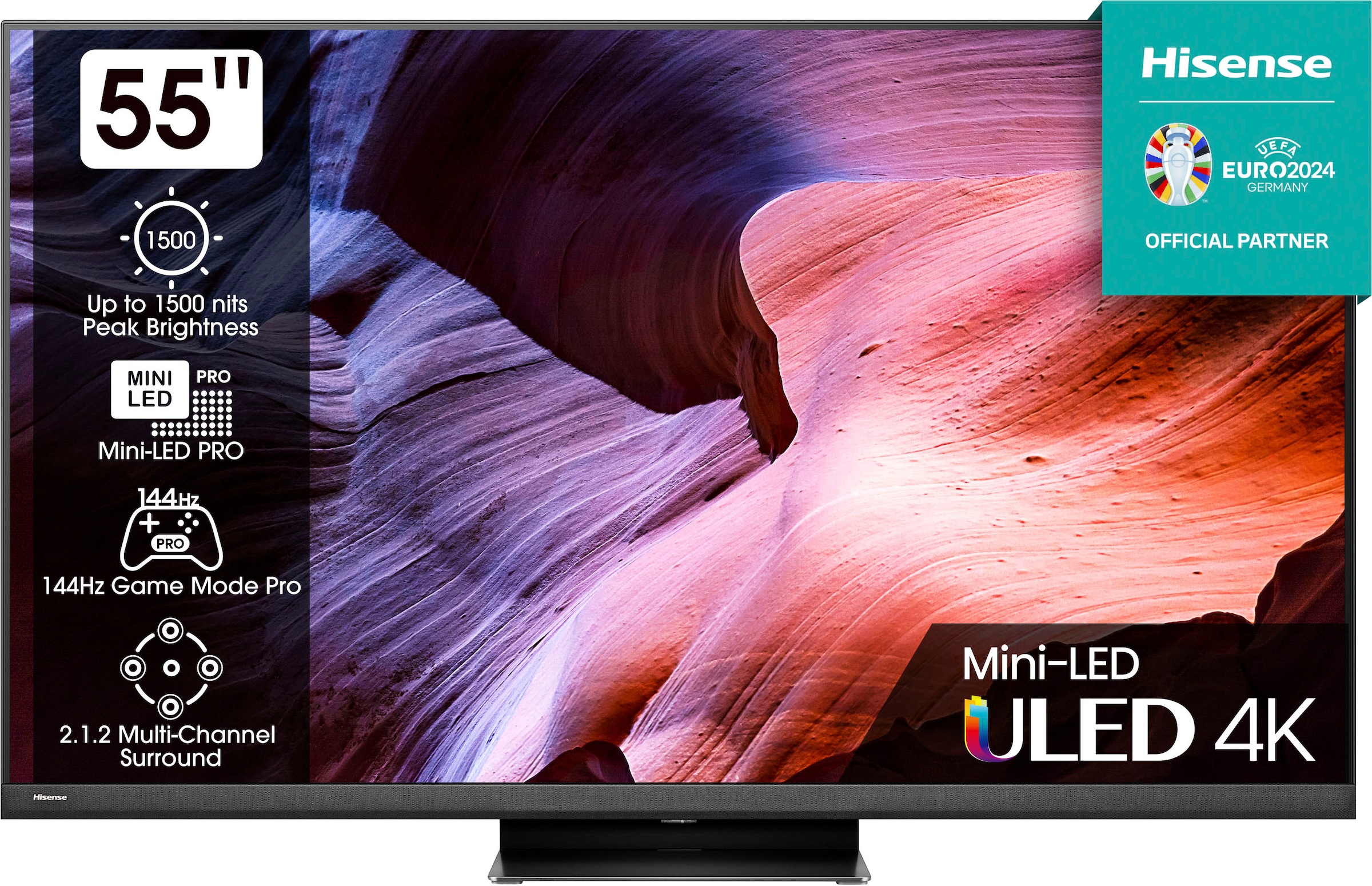 Ultra XXL 139 Jahre Smart-TV | Zoll, Mini-LED-Fernseher 3 ➥ »55U8KQ«, HD, cm/55 Garantie Hisense UNIVERSAL 4K