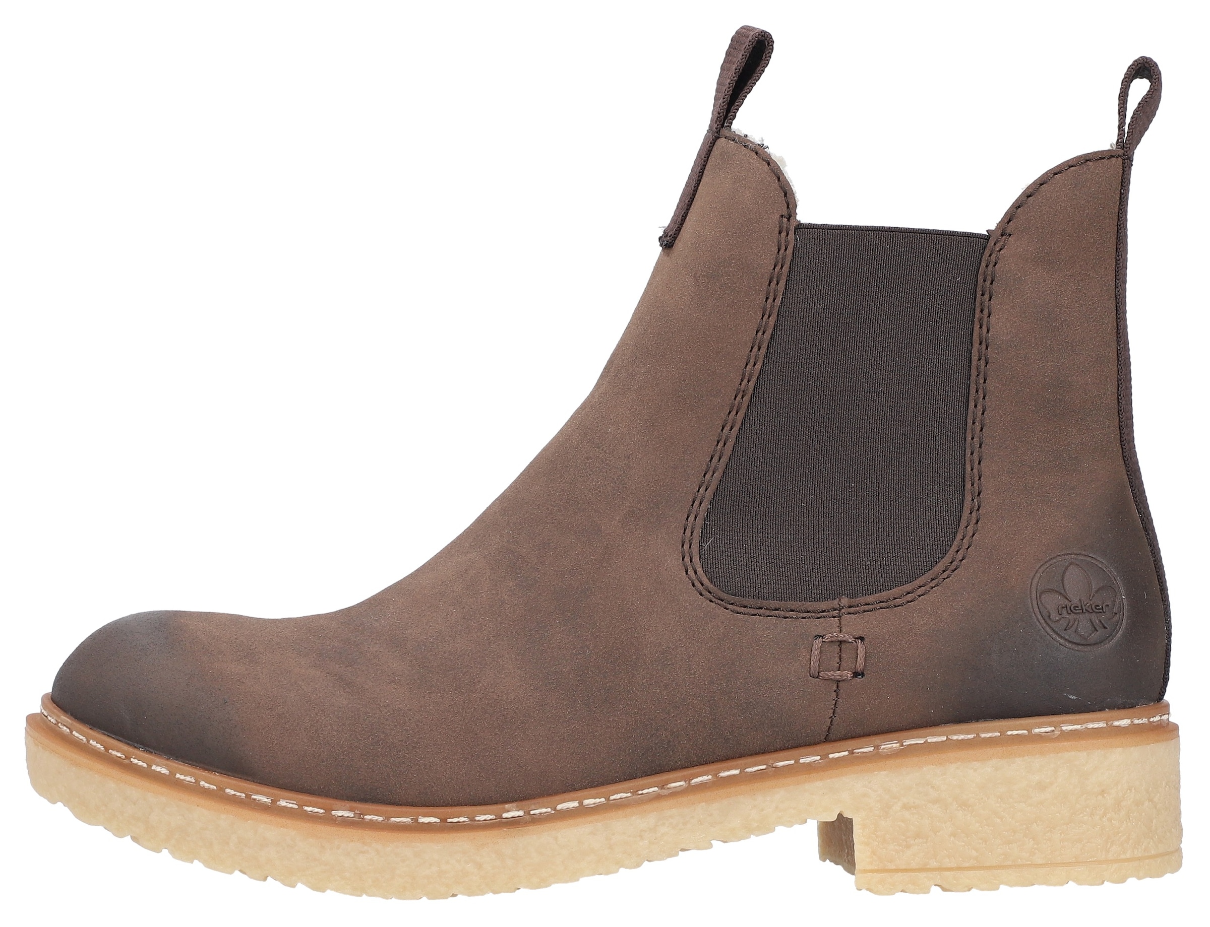 Rieker Winterstiefelette, Chelseaboots, Used-Look, mit Innenreißverschluss und Stretcheinsatz