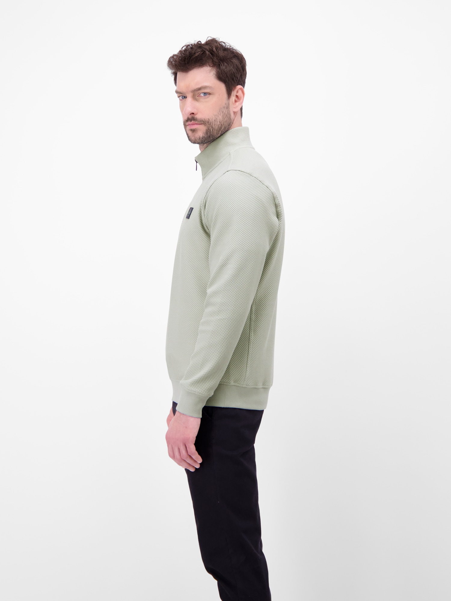 LERROS Sweatshirt »Troyer mit Reißverschlusskragen«
