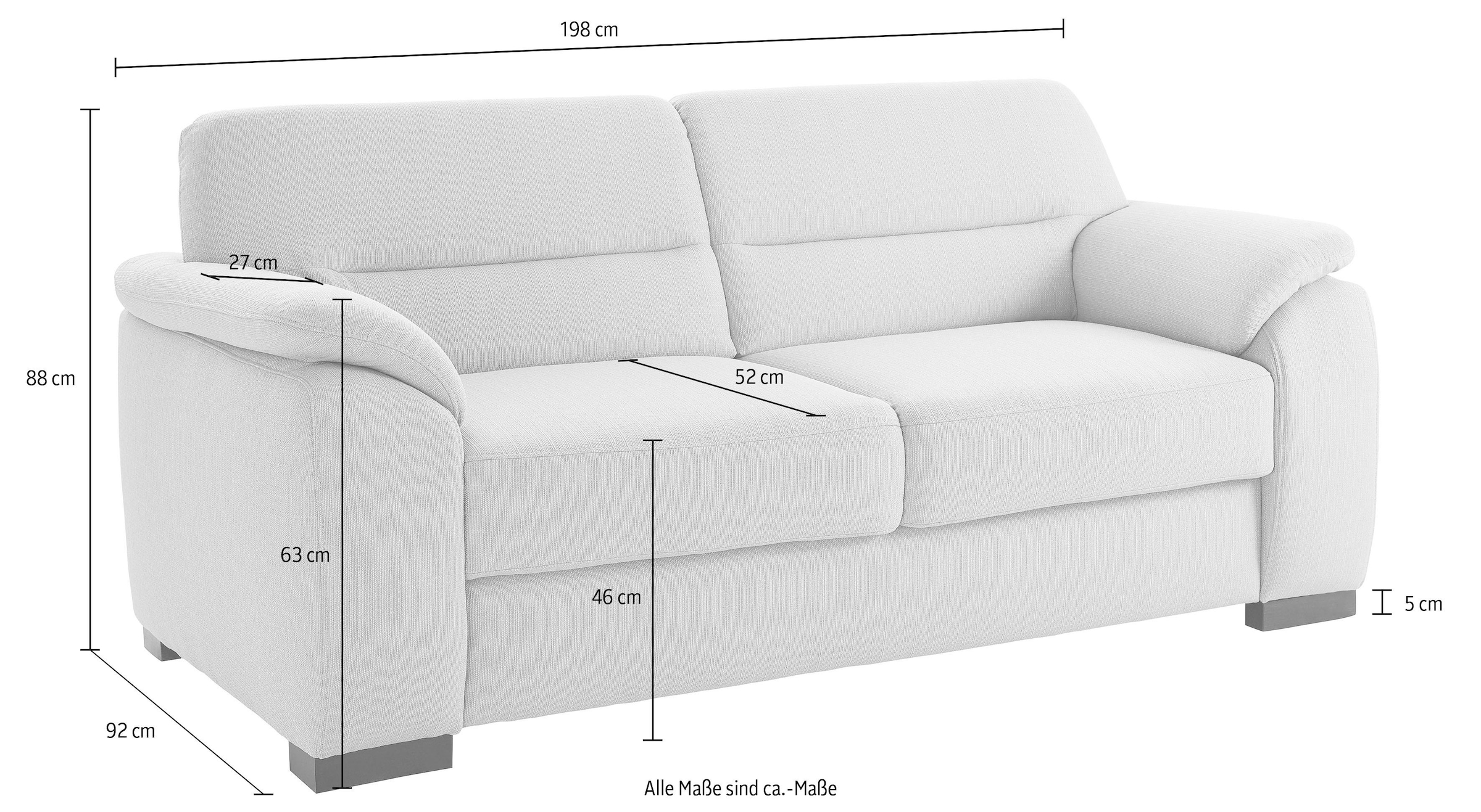 sit&more 3-Sitzer »Montego«, mit Federkern