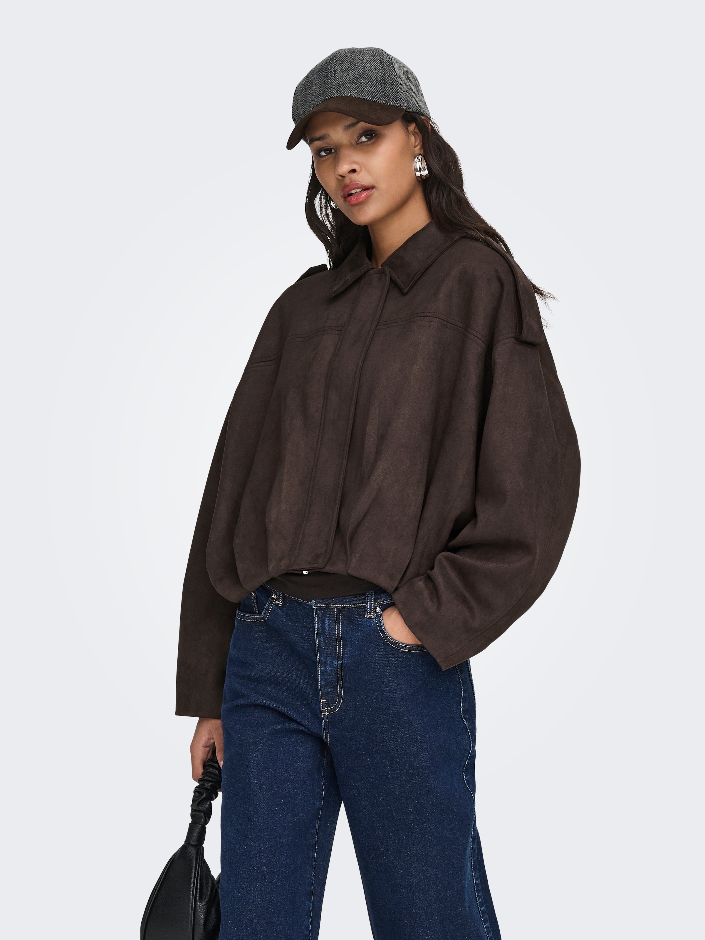 JDY Lederimitatjacke »JDYNIA FAUX SUEDE BAT JACKET OTW NOOS« Wildlederimitat