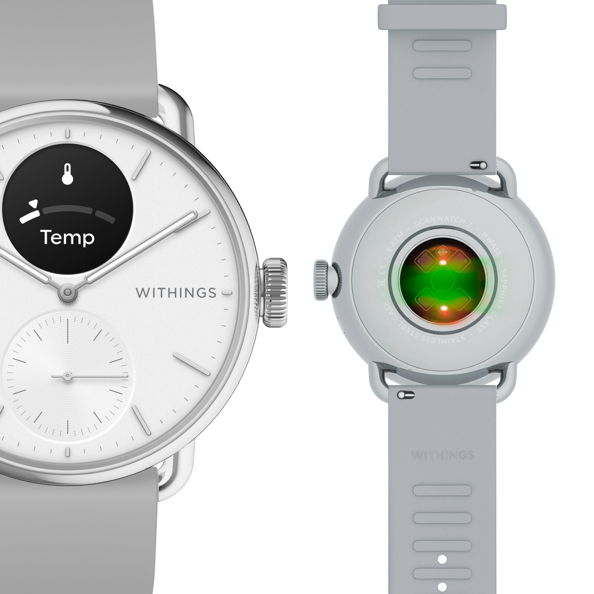 Withings Smartwatch »ScanWatch 2 (38 mm)«, (1,6 cm / 0,63 Zoll), Proprietär,)